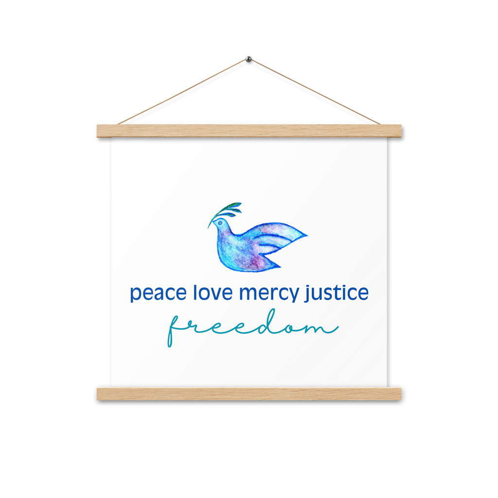 Five Values | Hanging Poster With Oak Frame