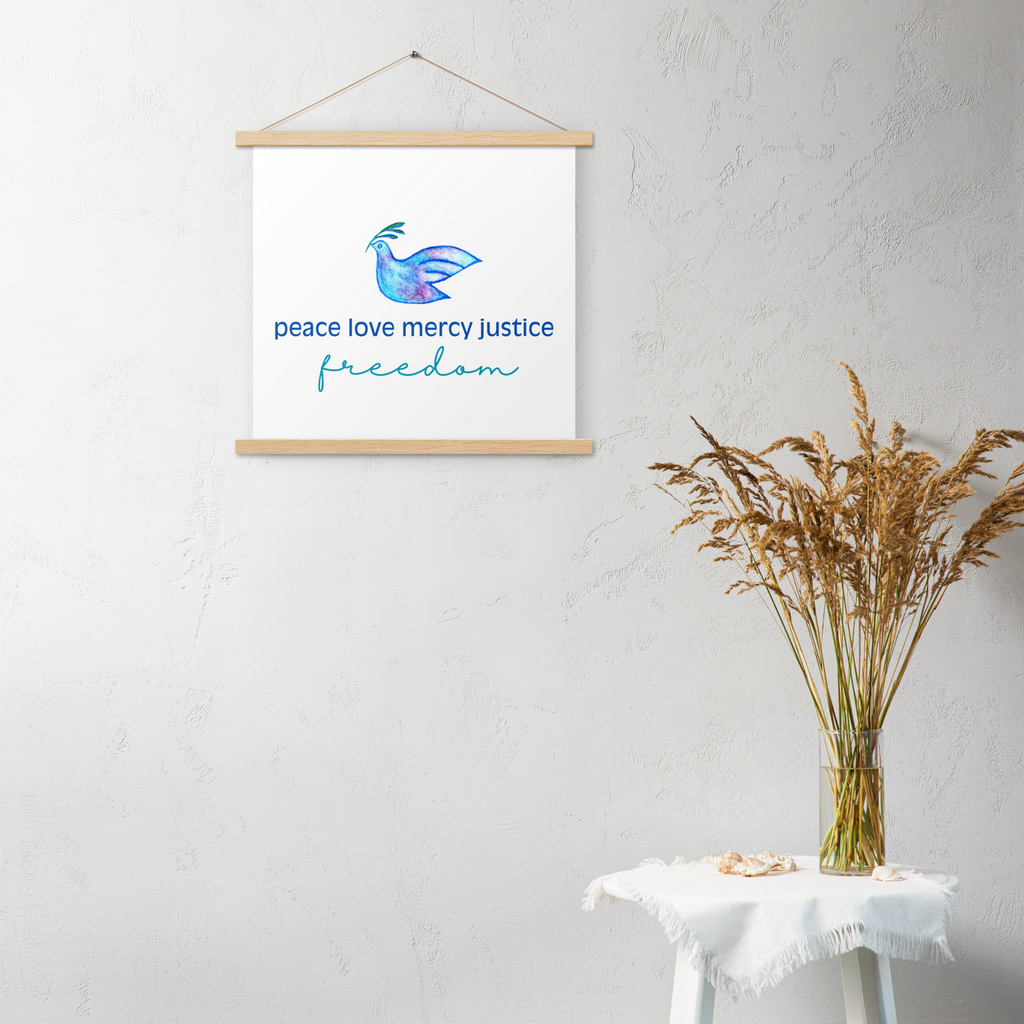 Five Values | Hanging Poster With Oak Frame