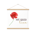 Let Gaza Live | Hanging Poster With Oak Frame