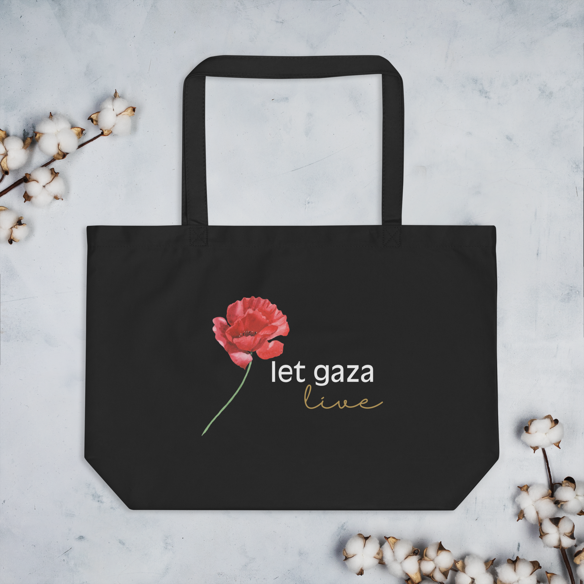 Let Gaza Live | Large Eco Tote Bag