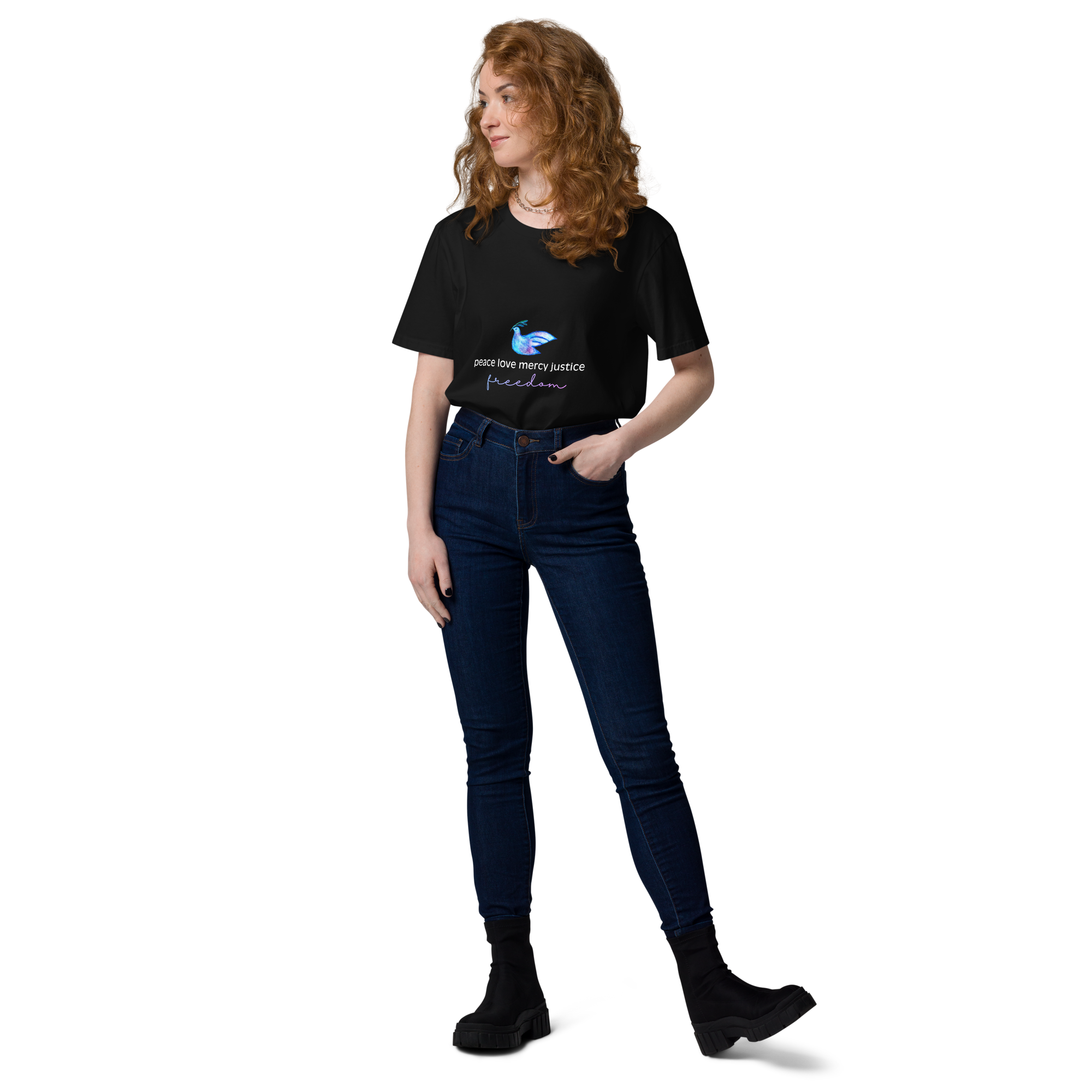 Five Values | Organic Cotton T-Shirt - Black, Sizes Small-5XL