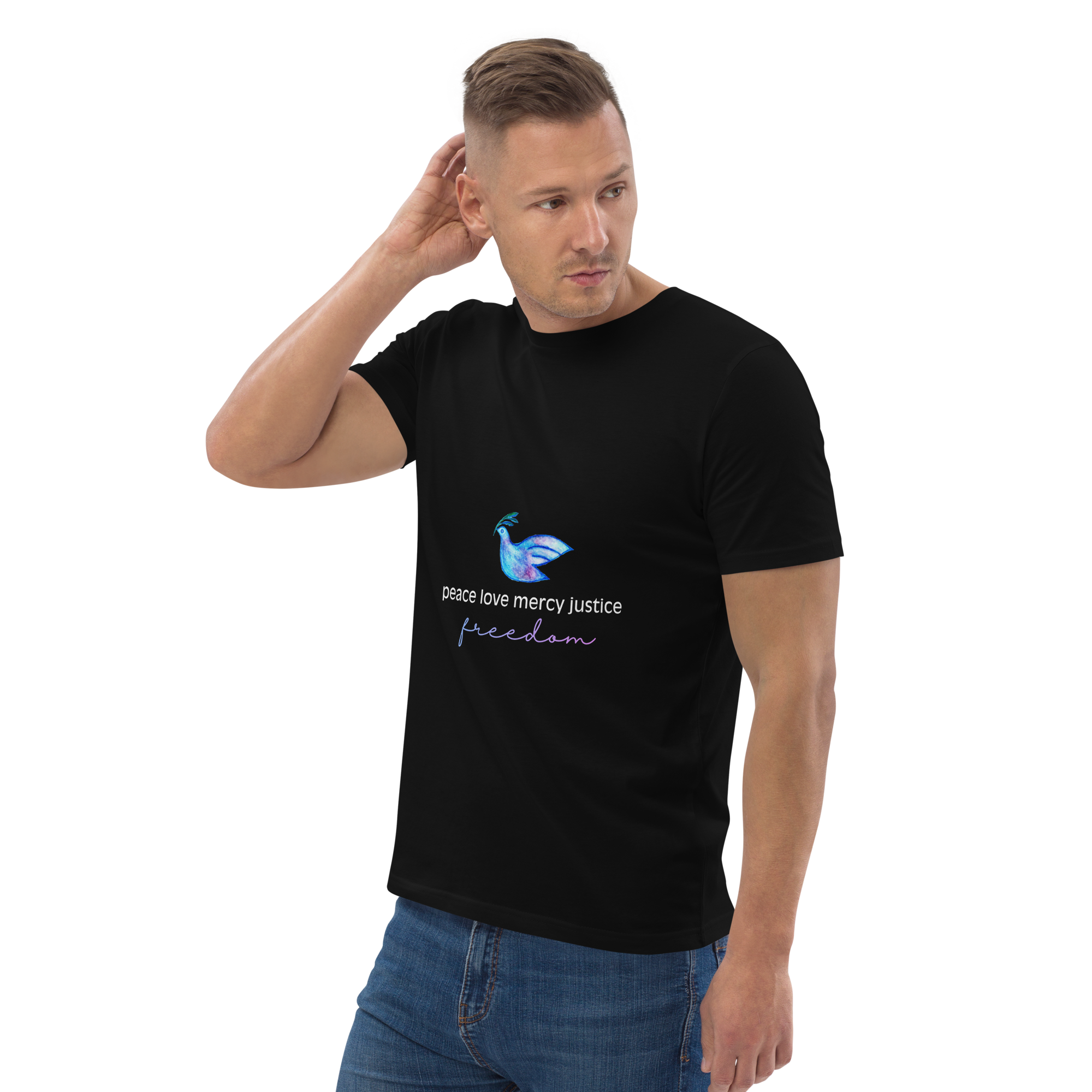 Five Values | Organic Cotton T-Shirt - Black, Sizes Small-5XL