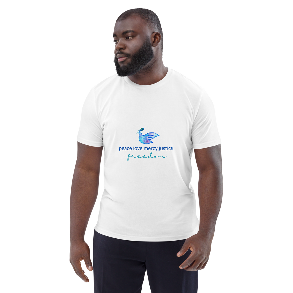 Five Values | Organic Cotton T-Shirt - White, Sizes Small-5XL