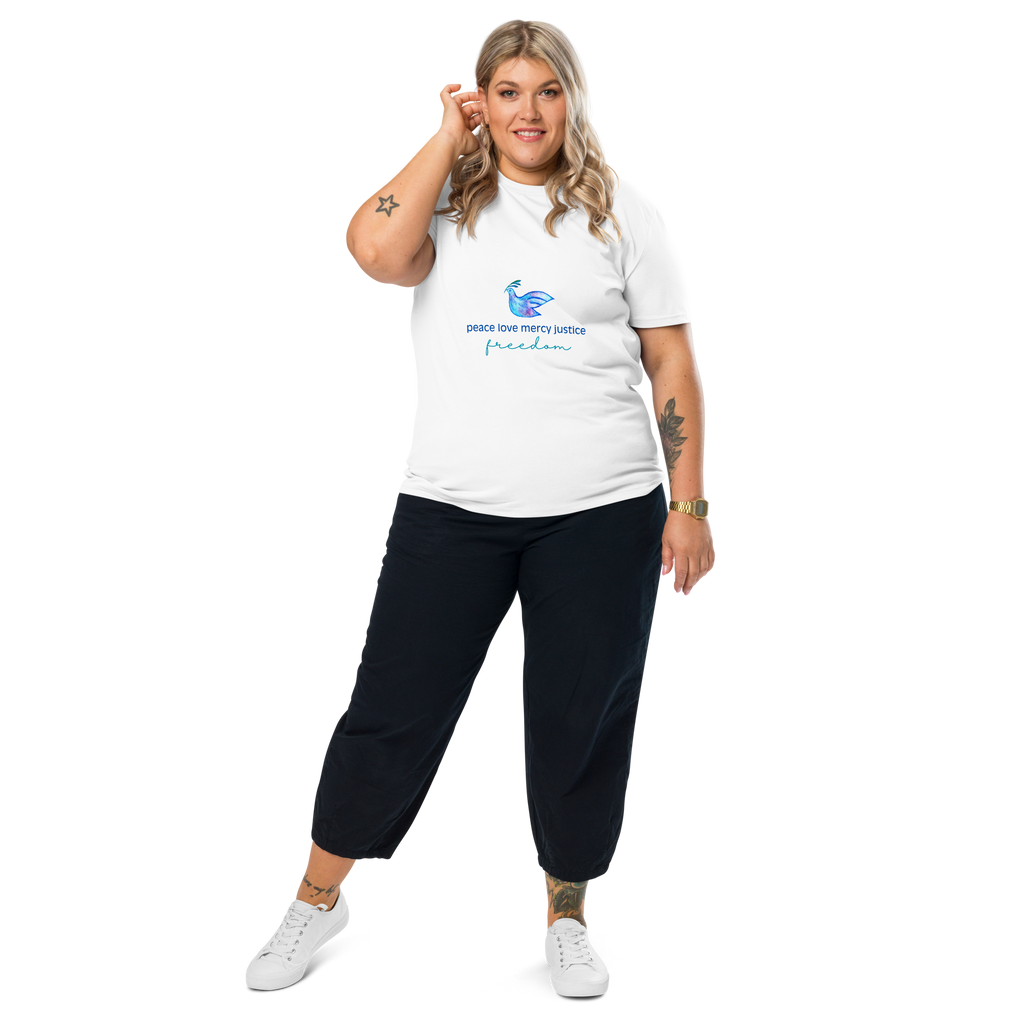 Five Values | Organic Cotton T-Shirt - White, Sizes Small-5XL