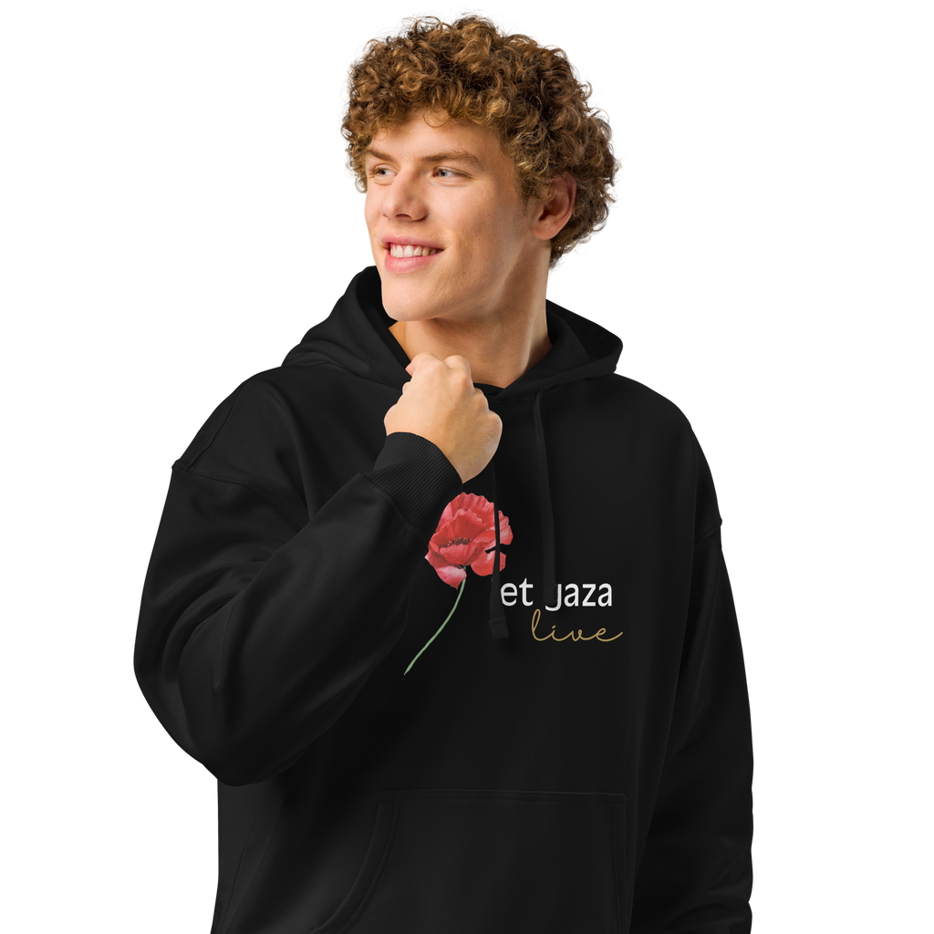 Let Gaza Live | Organic Relaxed Hoodie - Dark, Sizes Small-2XL