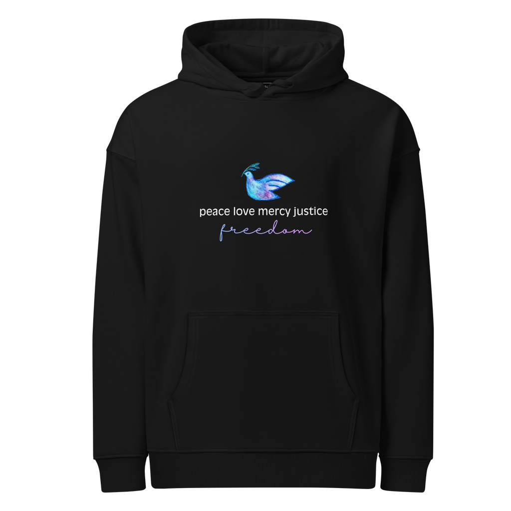 Five Values | Organic Relaxed Hoodie - Dark, Sizes Small-2XL