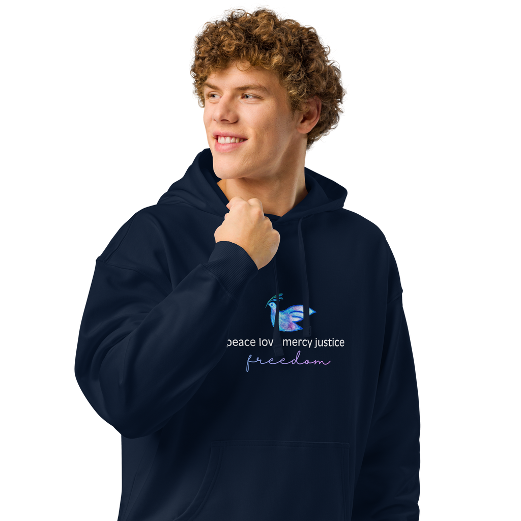 Five Values | Organic Relaxed Hoodie - Dark, Sizes Small-2XL