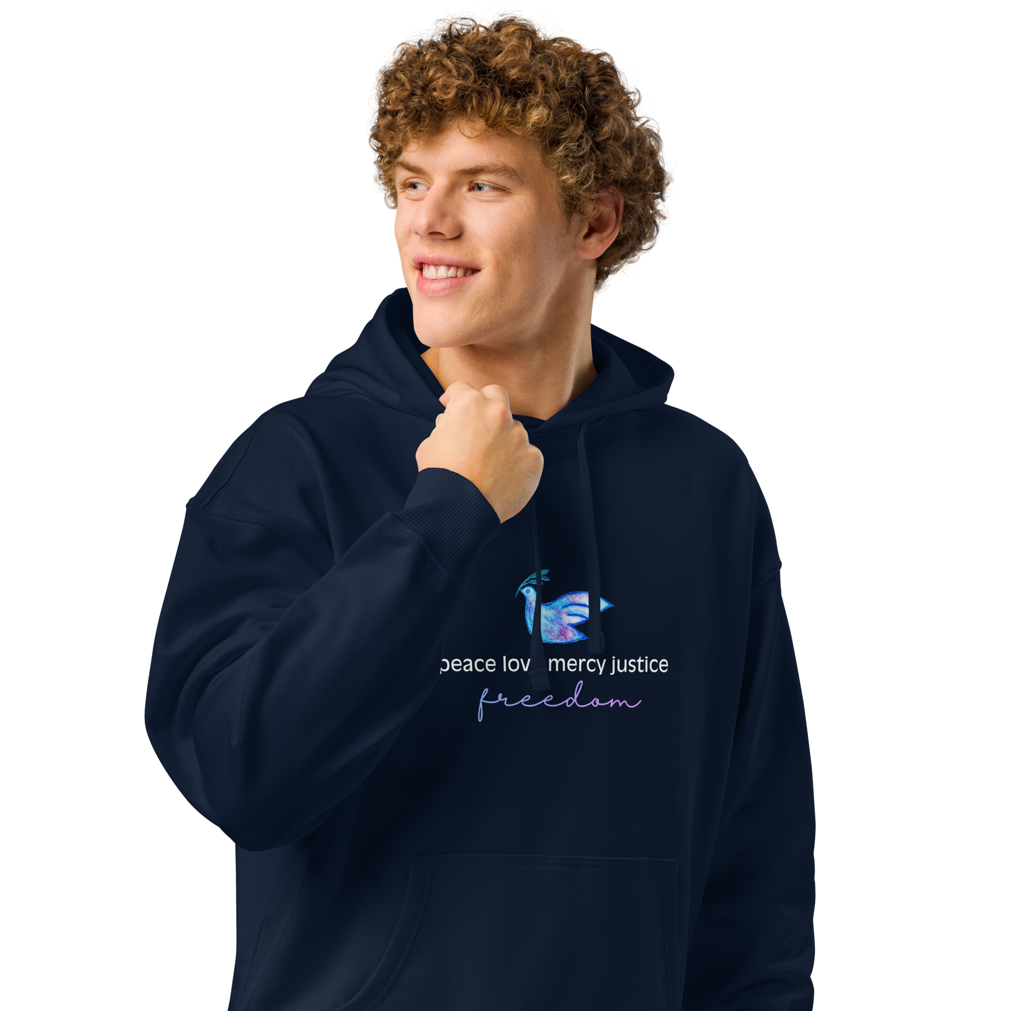 Five Values | Organic Relaxed Hoodie - Dark, Sizes Small-2XL