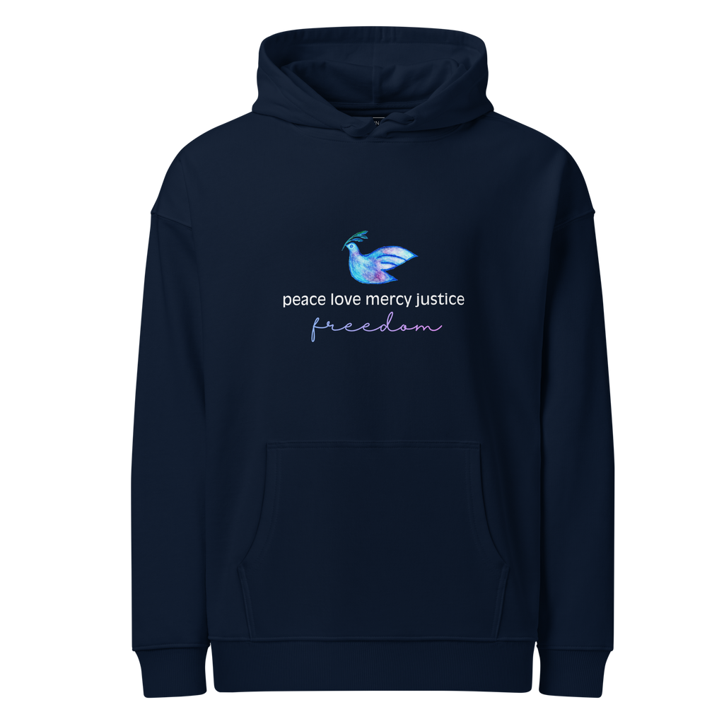 Five Values | Organic Relaxed Hoodie - Dark, Sizes Small-2XL