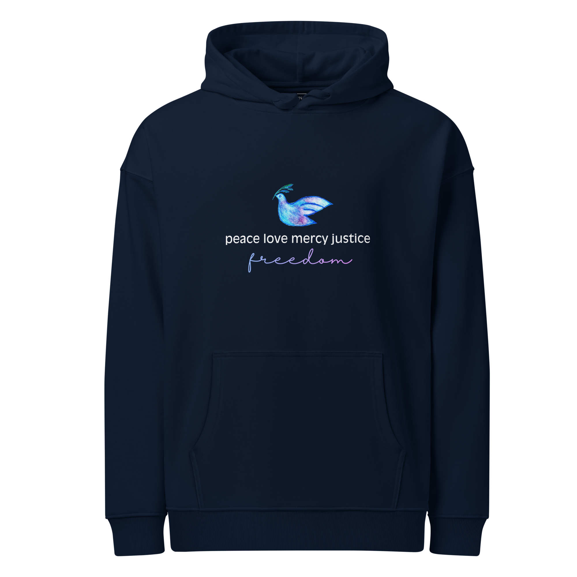 Five Values | Organic Relaxed Hoodie - Dark, Sizes Small-2XL