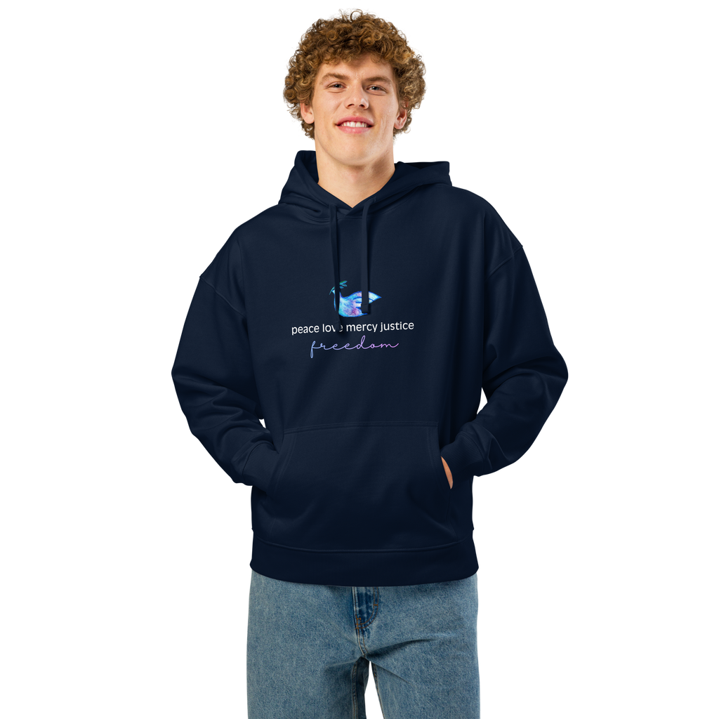 Five Values | Organic Relaxed Hoodie - Dark, Sizes Small-2XL