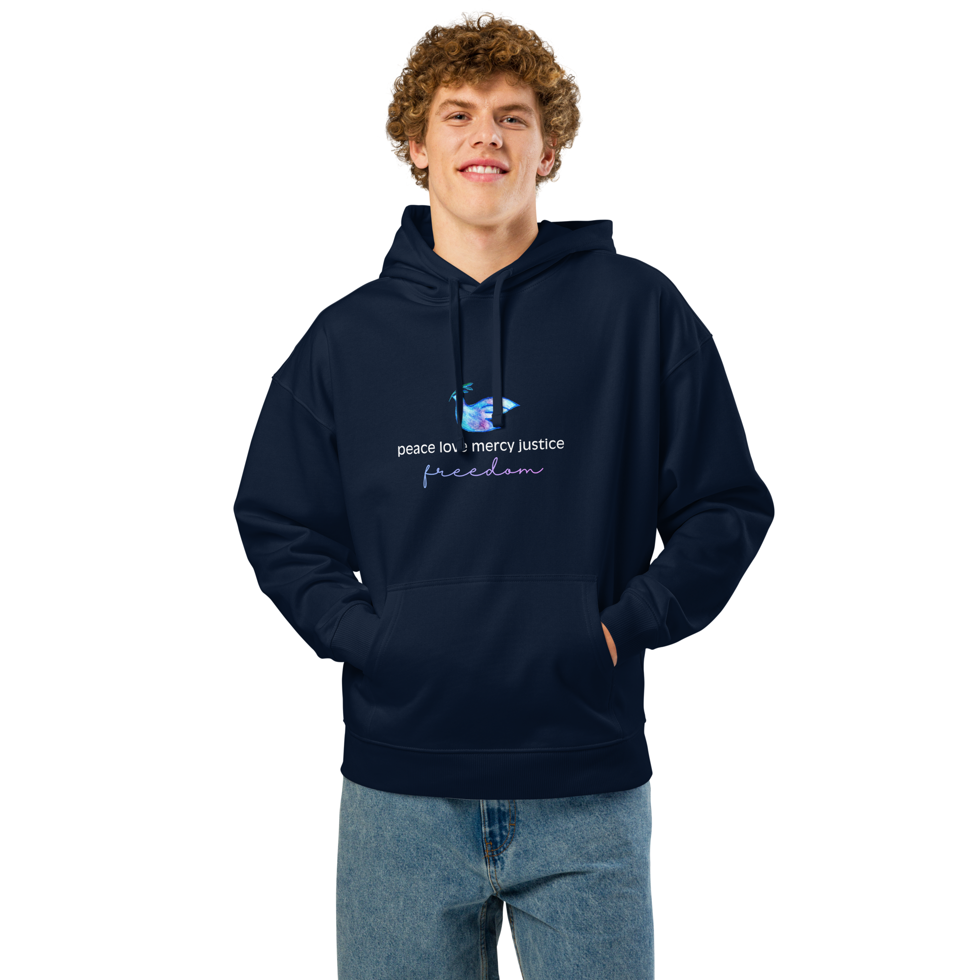 Five Values | Organic Relaxed Hoodie - Dark, Sizes Small-2XL