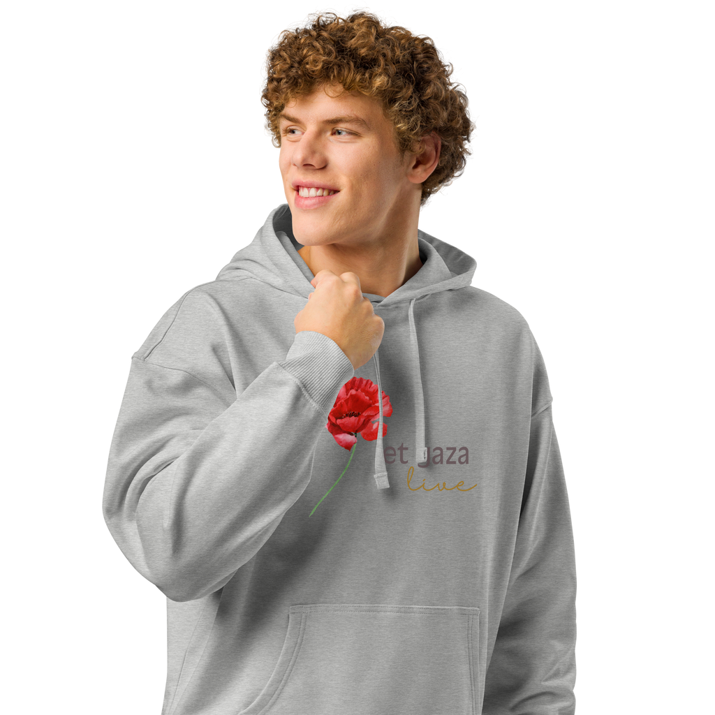 Let Gaza Live | Organic Relaxed Hoodie - Light, Sizes Small-2XL