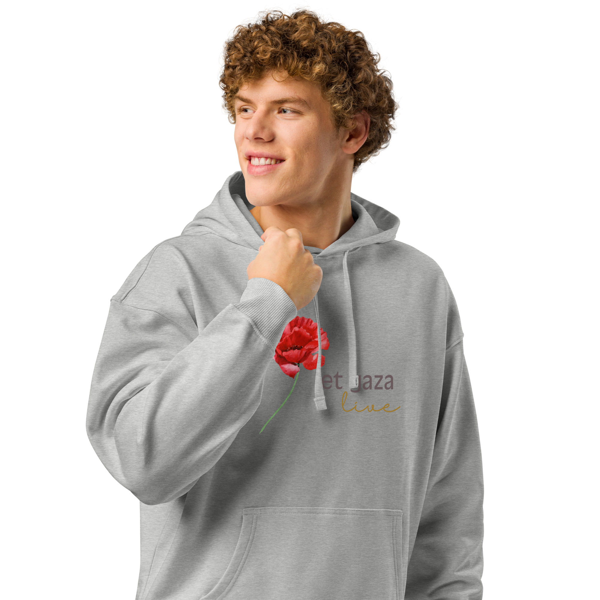 Let Gaza Live | Organic Relaxed Hoodie - Light, Sizes Small-2XL