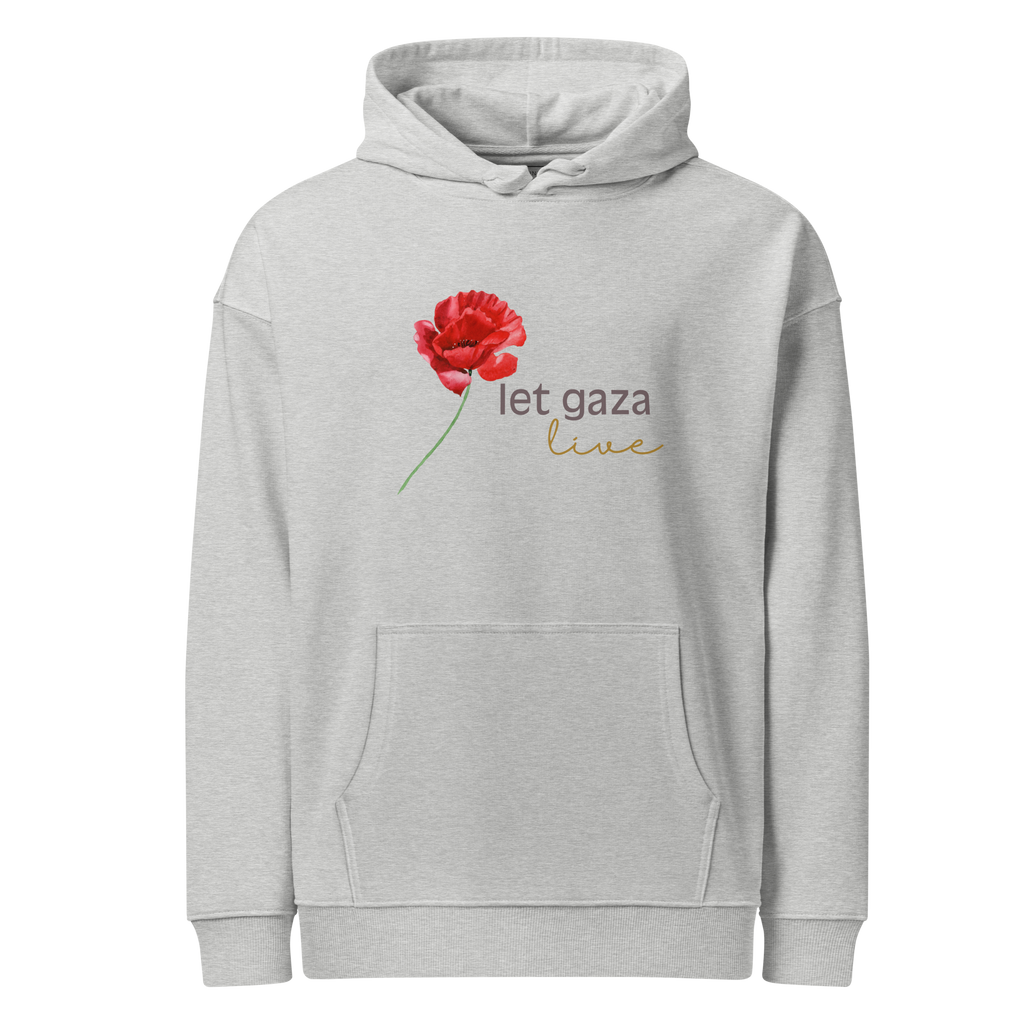 Let Gaza Live | Organic Relaxed Hoodie - Light, Sizes Small-2XL