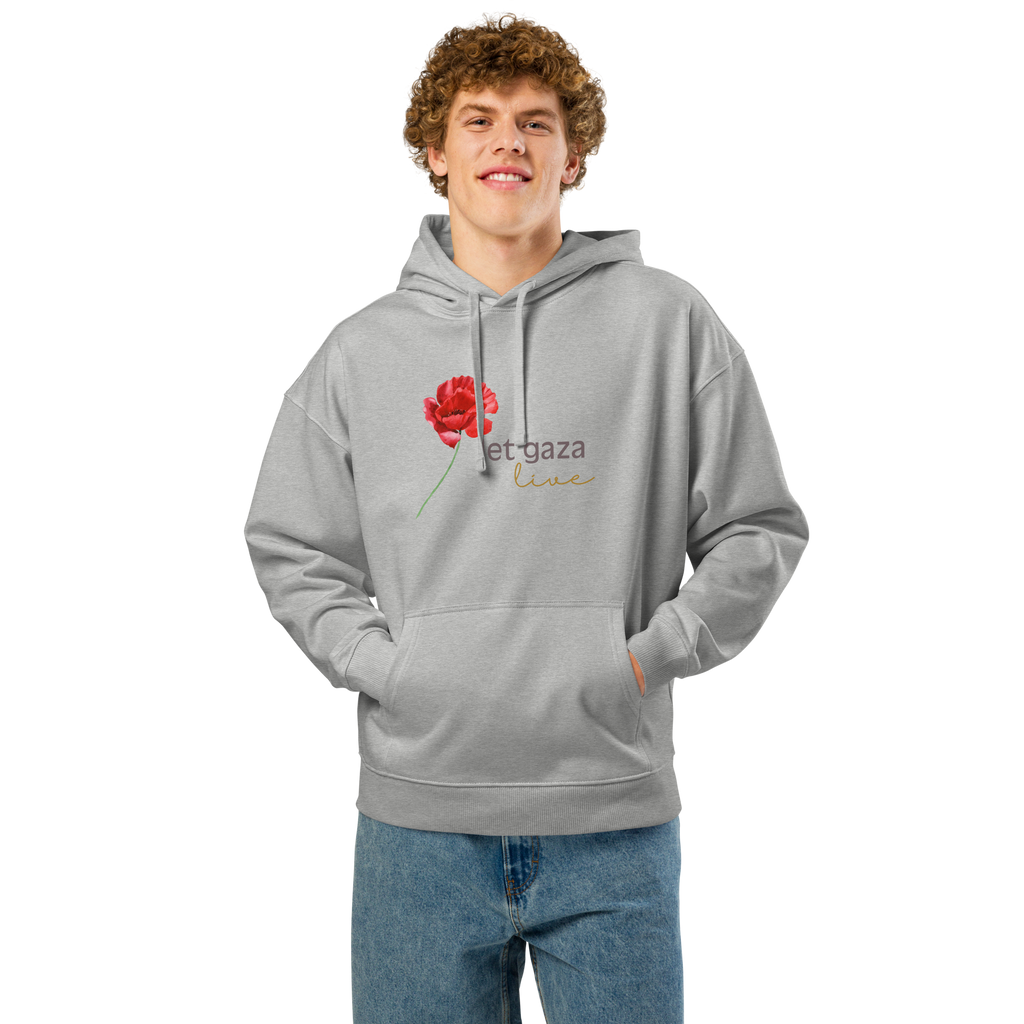 Let Gaza Live | Organic Relaxed Hoodie - Light, Sizes Small-2XL