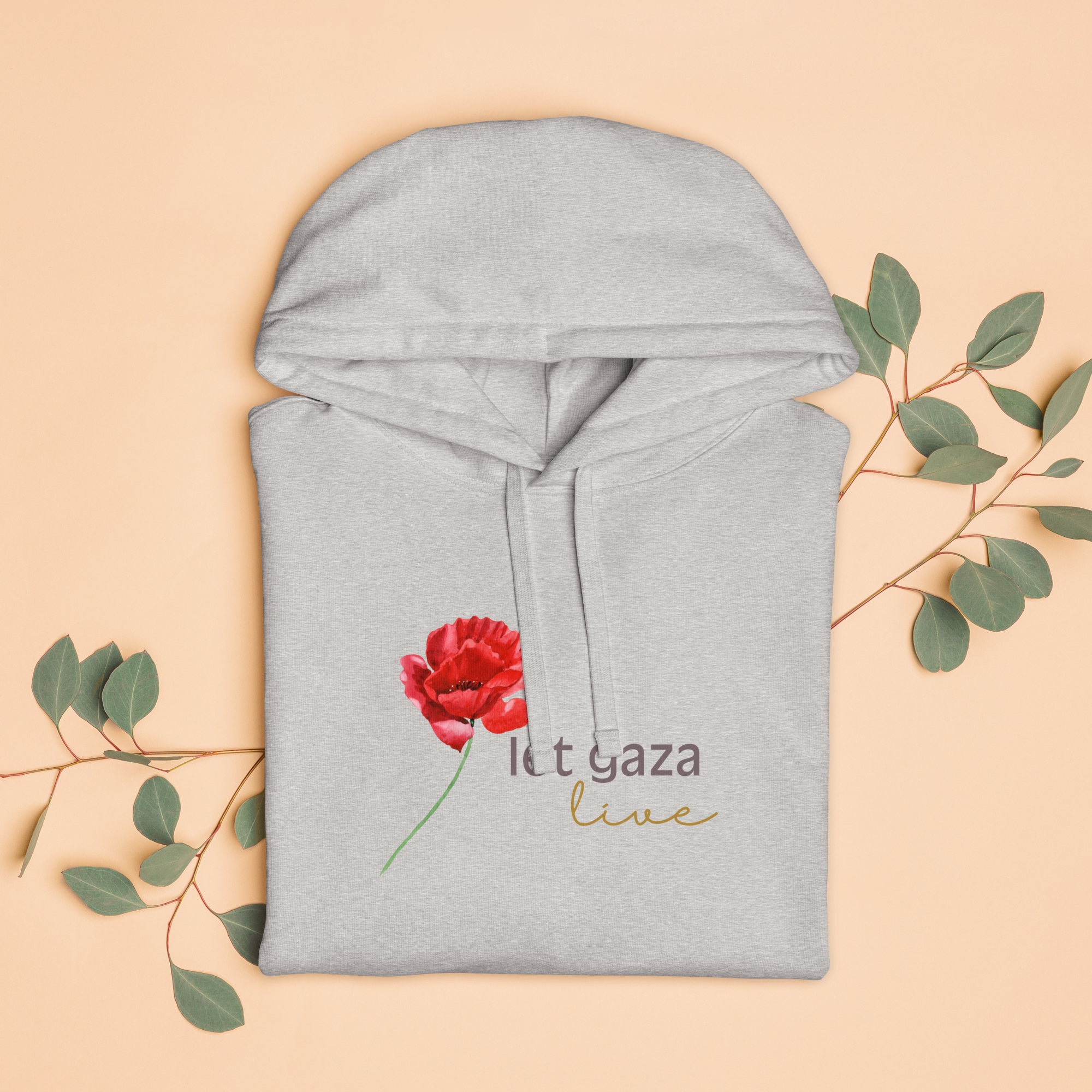 Let Gaza Live | Organic Relaxed Hoodie - Light, Sizes Small-2XL