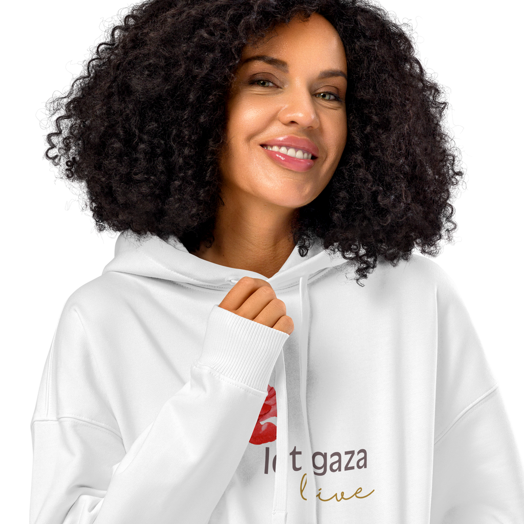 Let Gaza Live | Organic Relaxed Hoodie - Light, Sizes Small-2XL