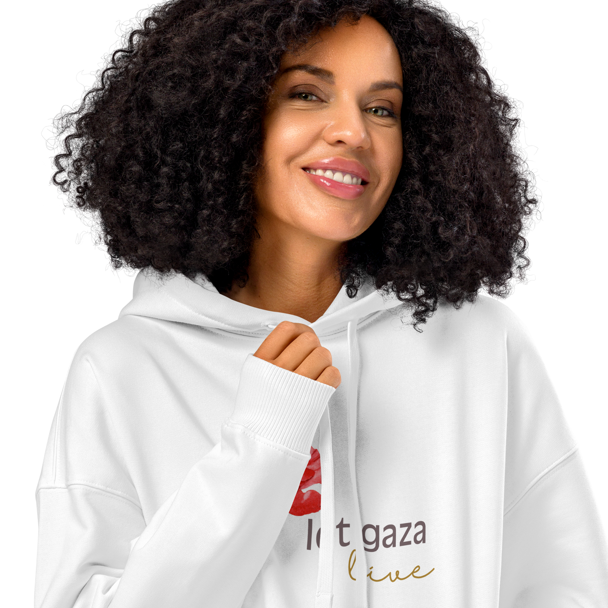 Let Gaza Live | Organic Relaxed Hoodie - Light, Sizes Small-2XL