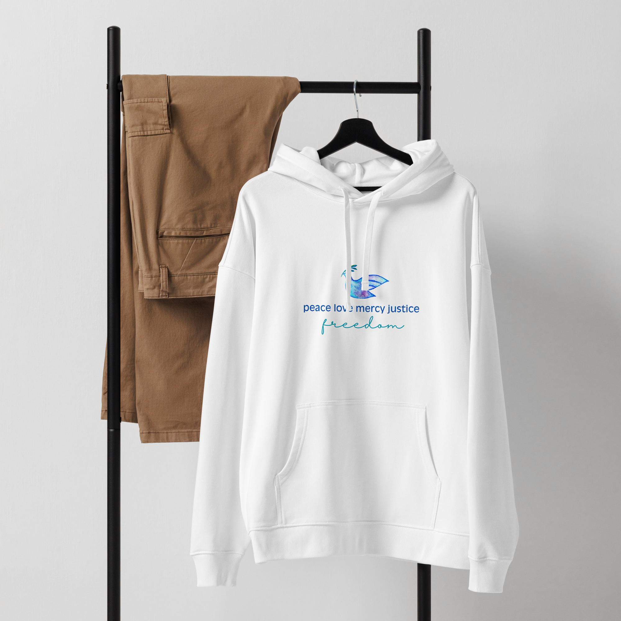 Five Values | Organic Relaxed Hoodie - Light, Sizes Small-2XL