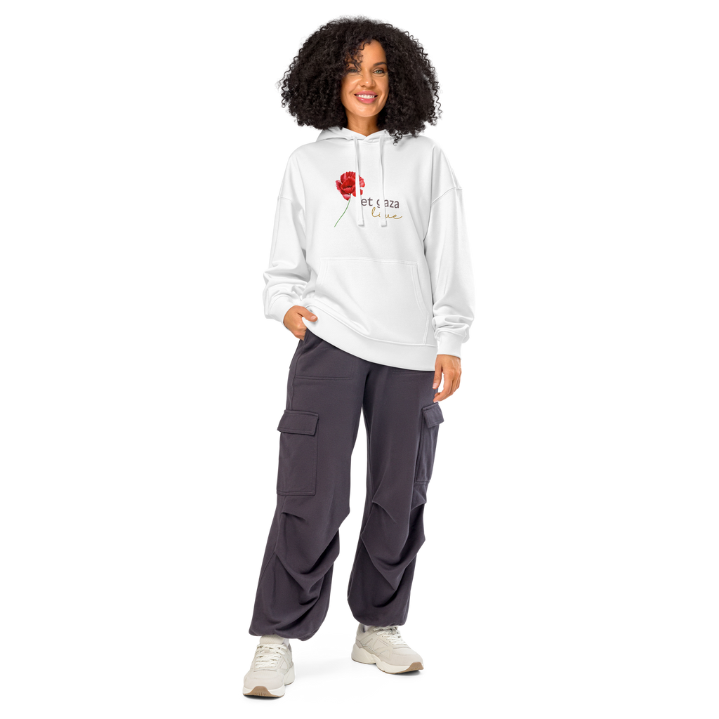 Let Gaza Live | Organic Relaxed Hoodie - Light, Sizes Small-2XL