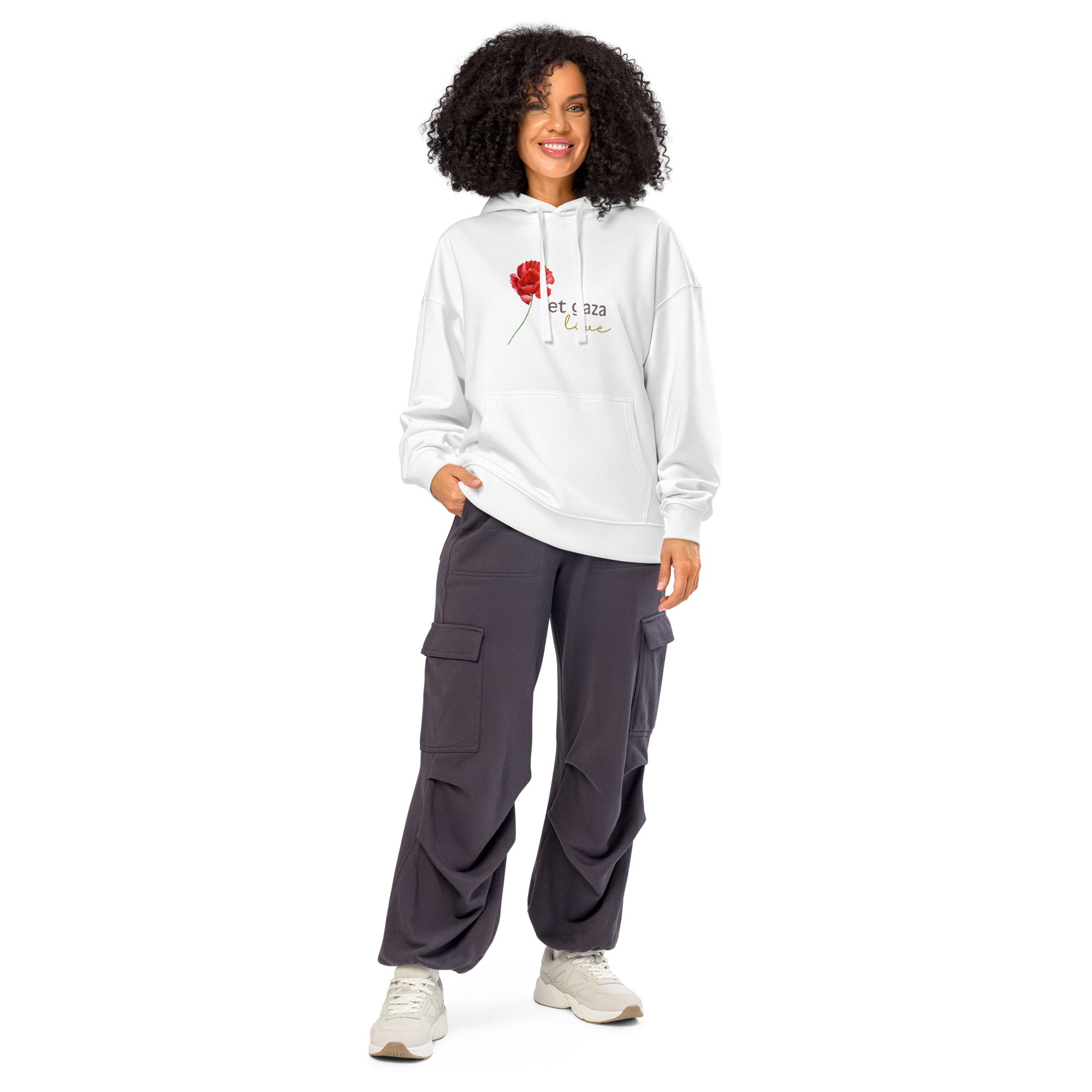 Let Gaza Live | Organic Relaxed Hoodie - Light, Sizes Small-2XL