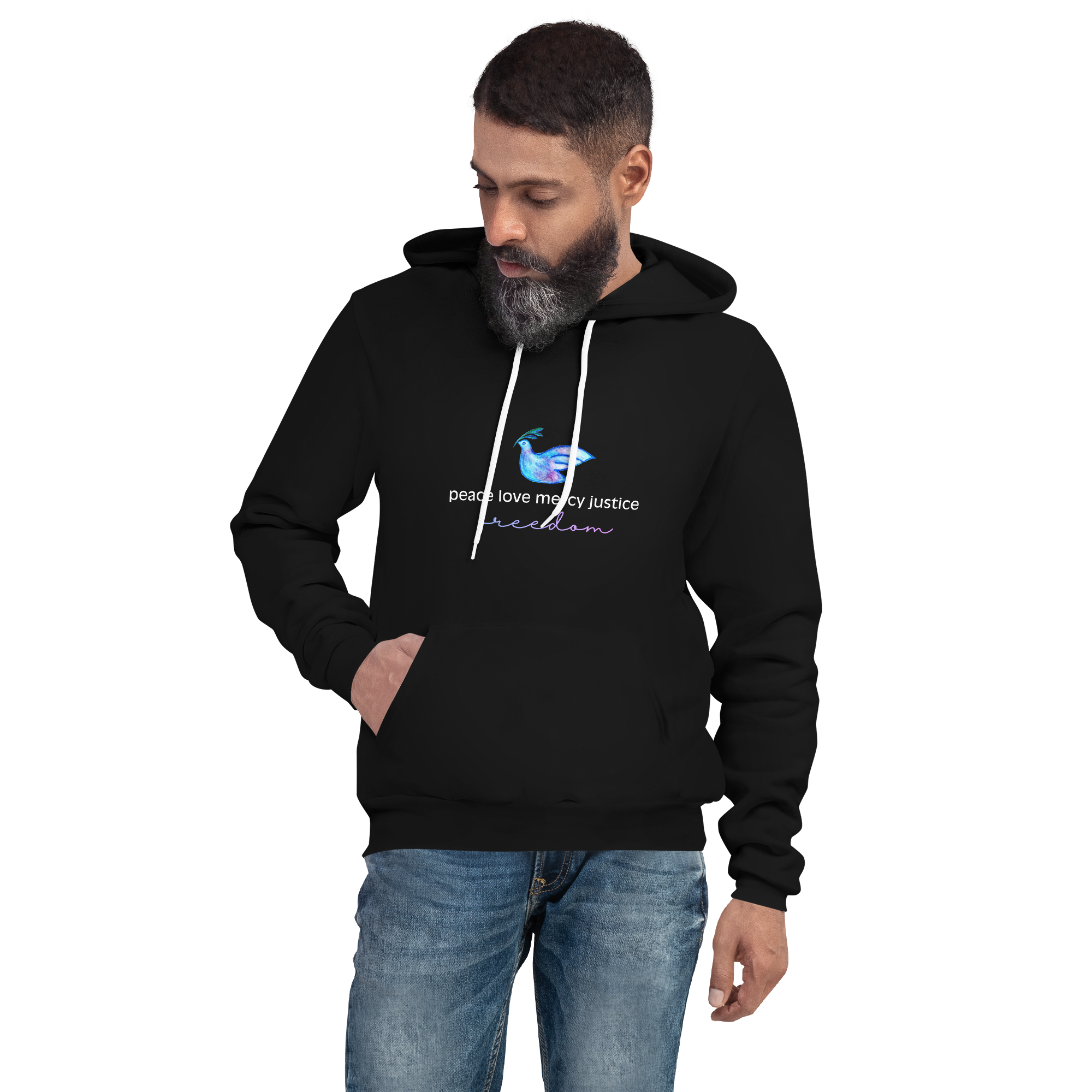 Five Values | Extra Soft Lightweight Hoodie - Black, Sizes Small-2XL