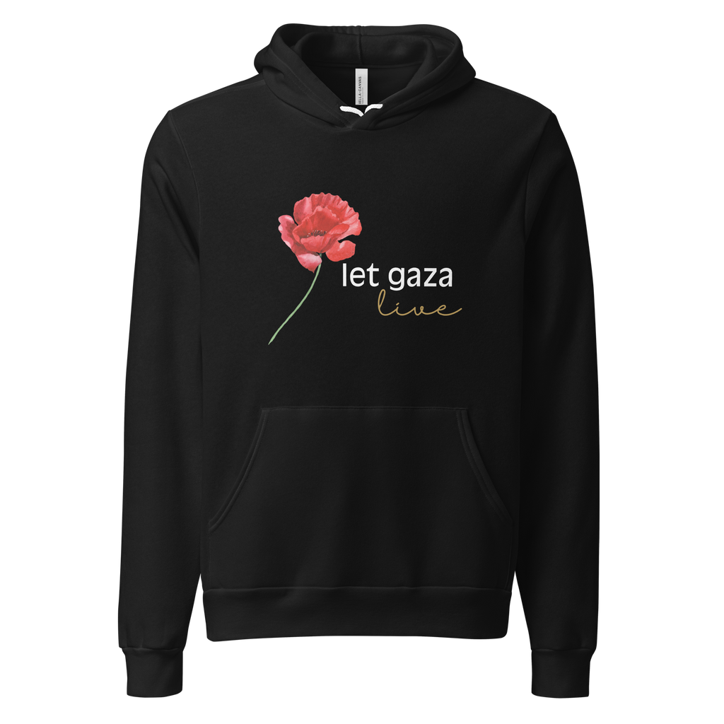 Let Gaza Live | Extra Soft Lightweight Hoodie - Dark, Sizes Small-2XL