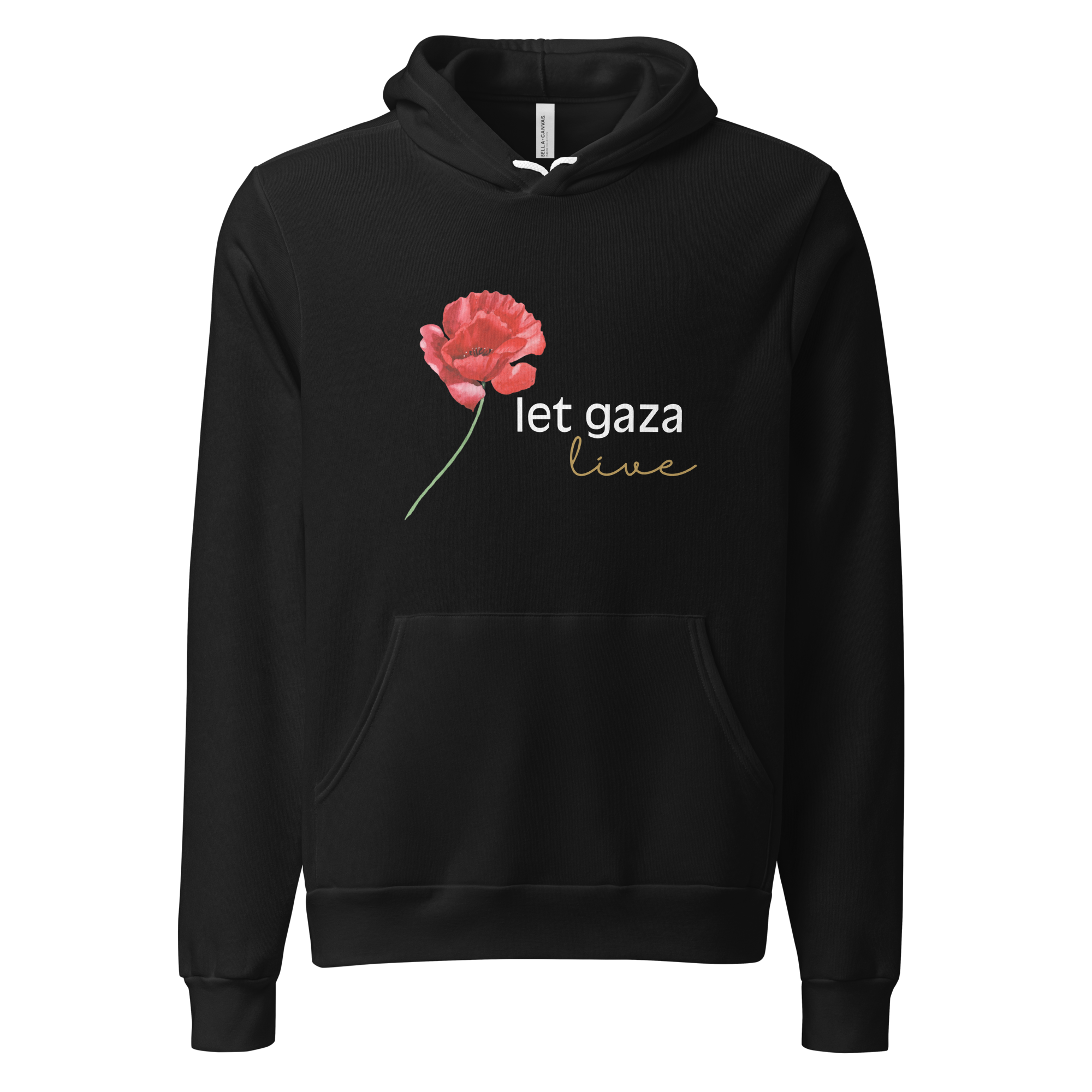 Let Gaza Live | Extra Soft Lightweight Hoodie - Dark, Sizes Small-2XL