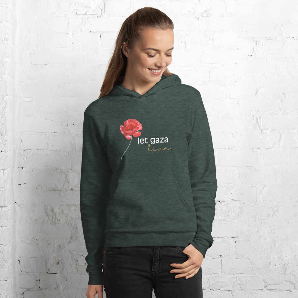Let Gaza Live | Extra Soft Lightweight Hoodie - Dark, Sizes Small-2XL