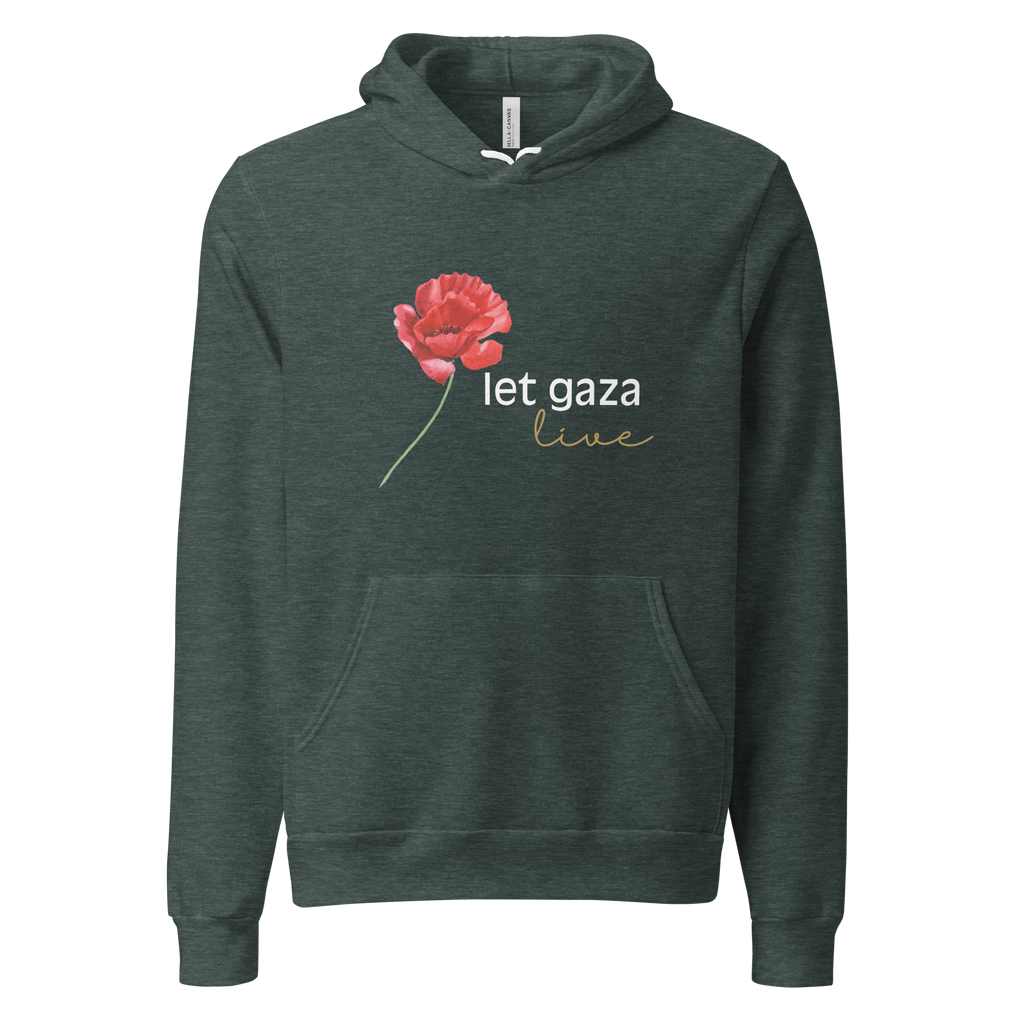 Let Gaza Live | Extra Soft Lightweight Hoodie - Dark, Sizes Small-2XL