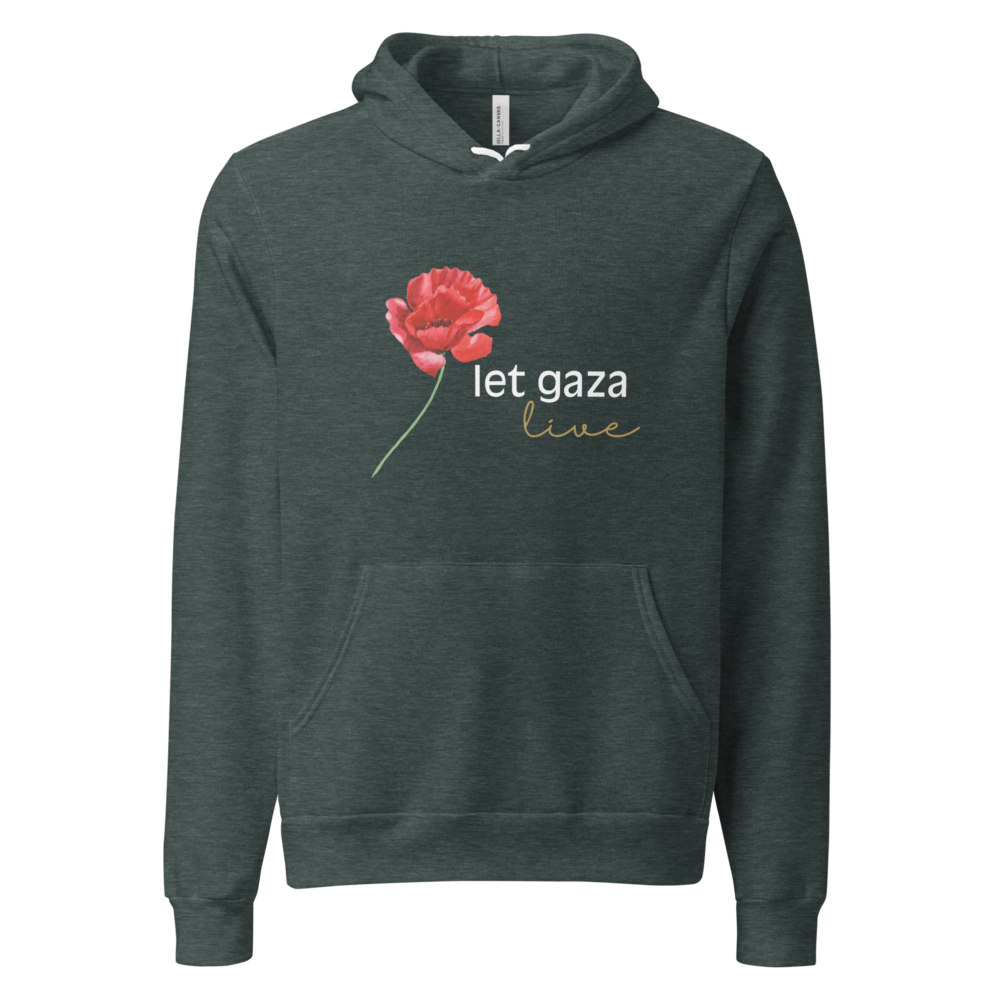 Let Gaza Live | Extra Soft Lightweight Hoodie - Dark, Sizes Small-2XL