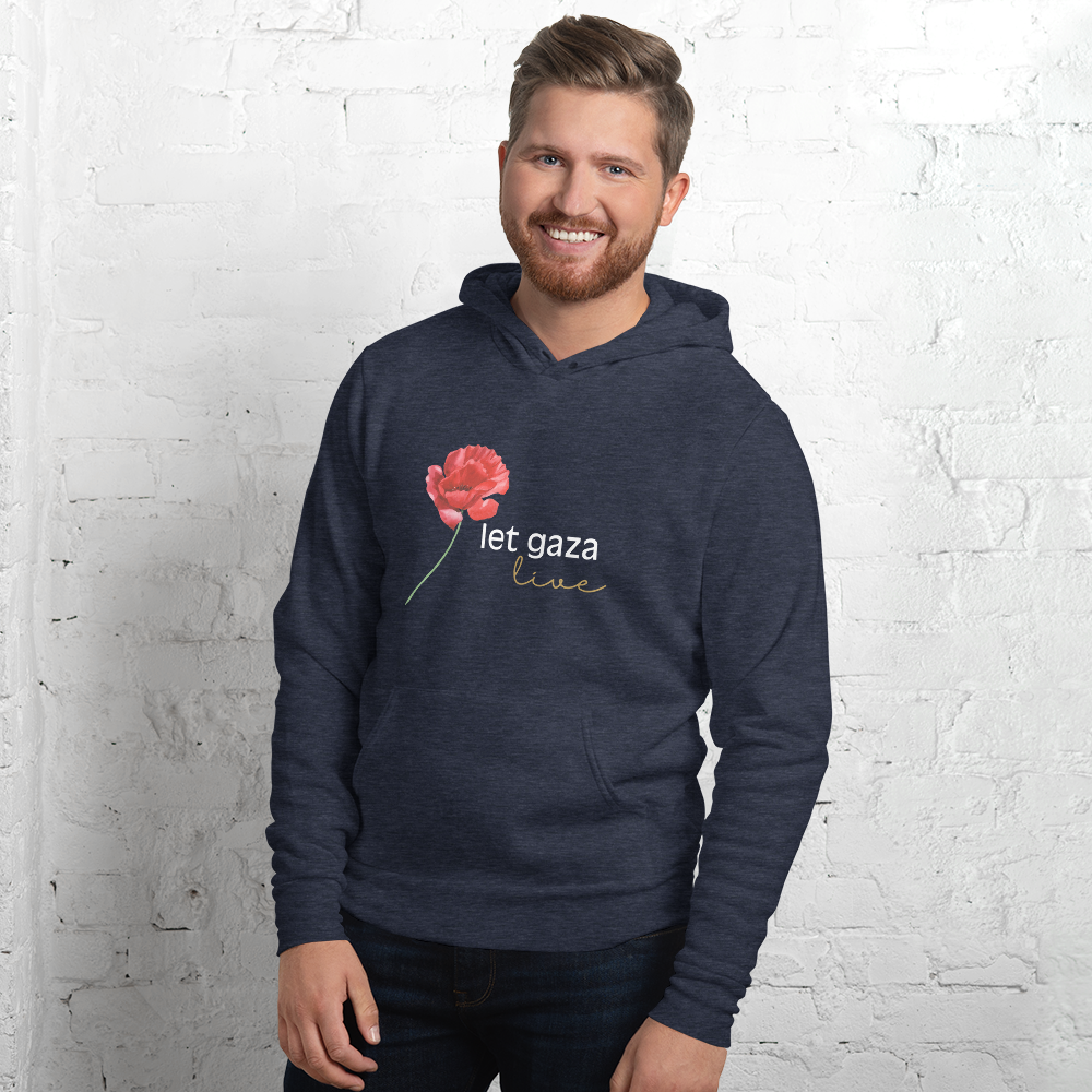 Let Gaza Live | Extra Soft Lightweight Hoodie - Dark, Sizes Small-2XL