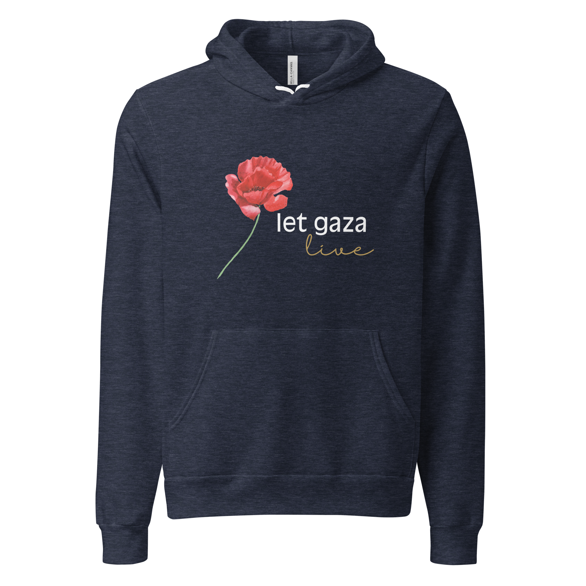 Let Gaza Live | Extra Soft Lightweight Hoodie - Dark, Sizes Small-2XL