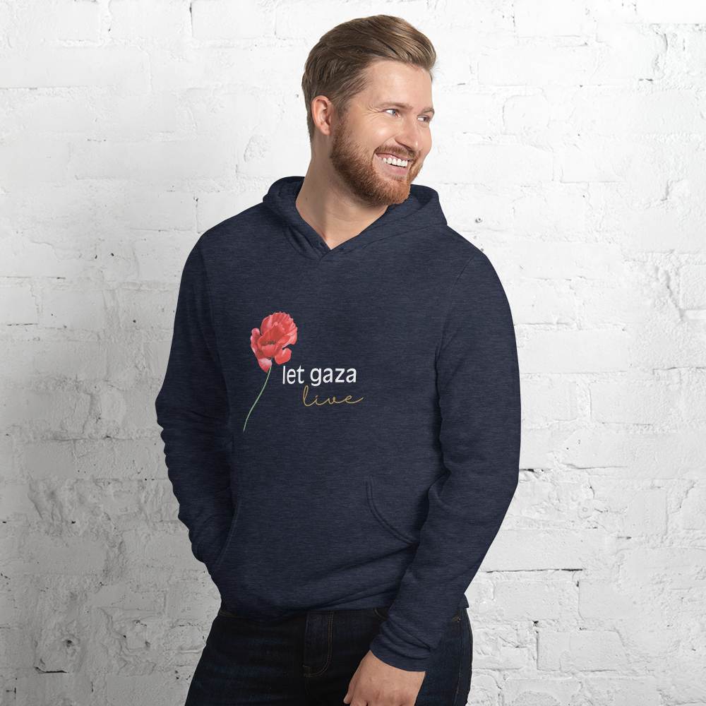 Let Gaza Live | Extra Soft Lightweight Hoodie - Dark, Sizes Small-2XL