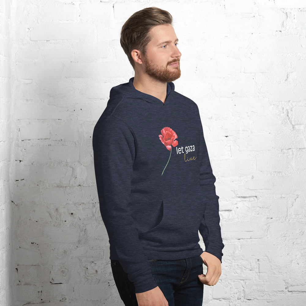 Let Gaza Live | Extra Soft Lightweight Hoodie - Dark, Sizes Small-2XL