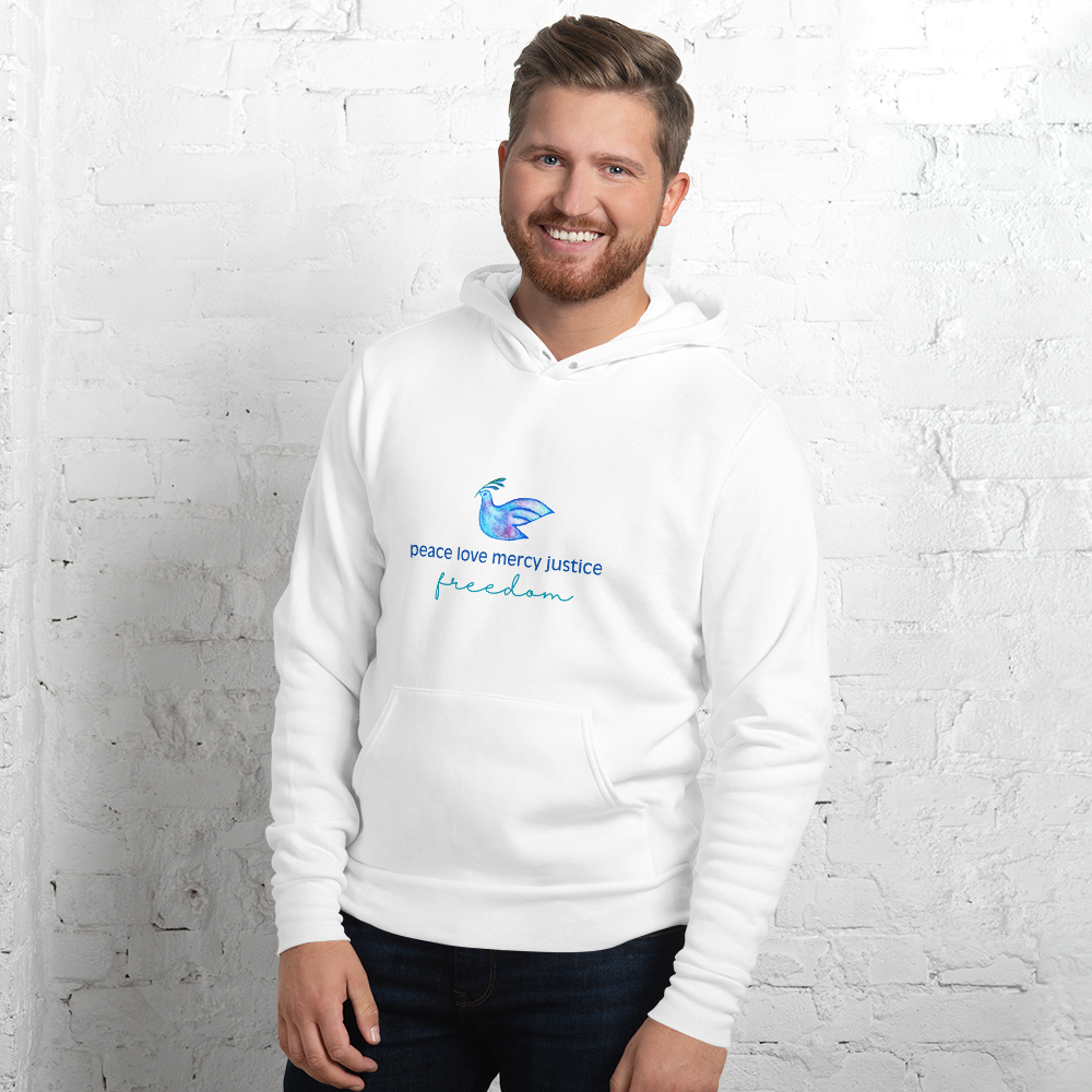 Five Values | Extra Soft Lightweight Hoodie - White, Sizes Small-2XL