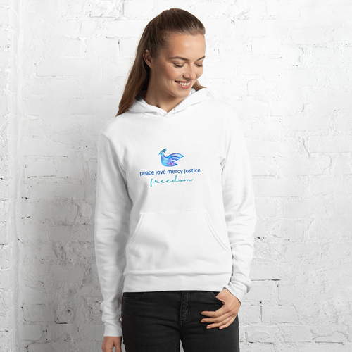 Five Values | Extra Soft Lightweight Hoodie - White, Sizes Small-2XL