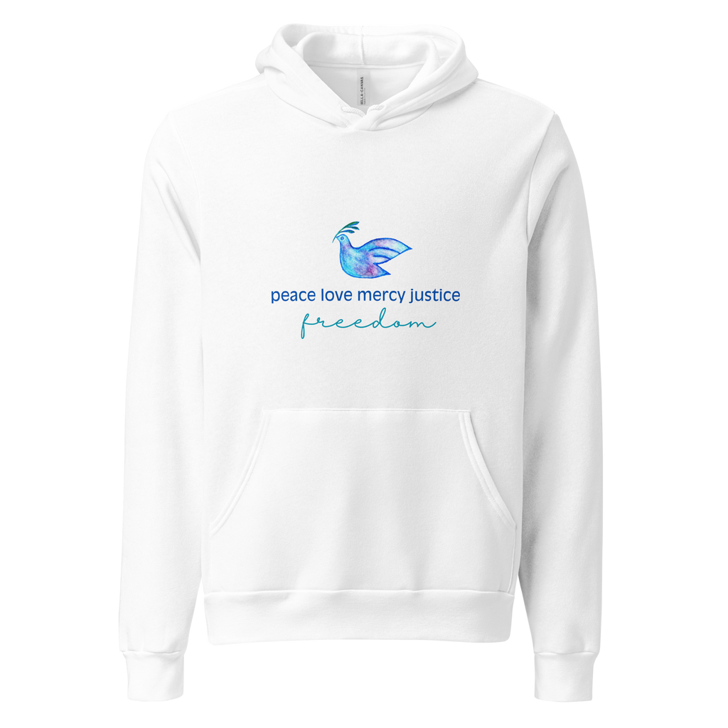 Five Values | Extra Soft Lightweight Hoodie - White, Sizes Small-2XL