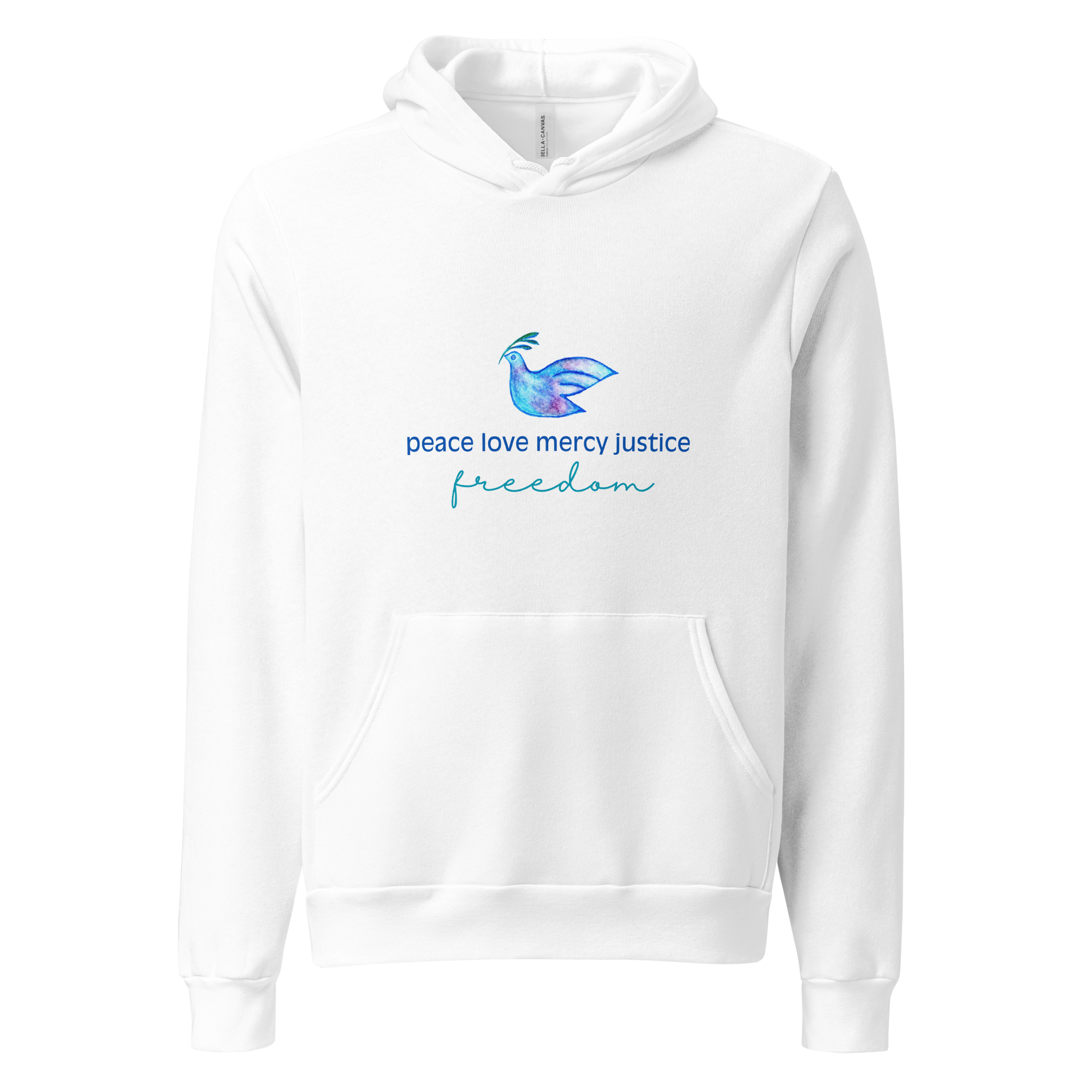 Five Values | Extra Soft Lightweight Hoodie - White, Sizes Small-2XL