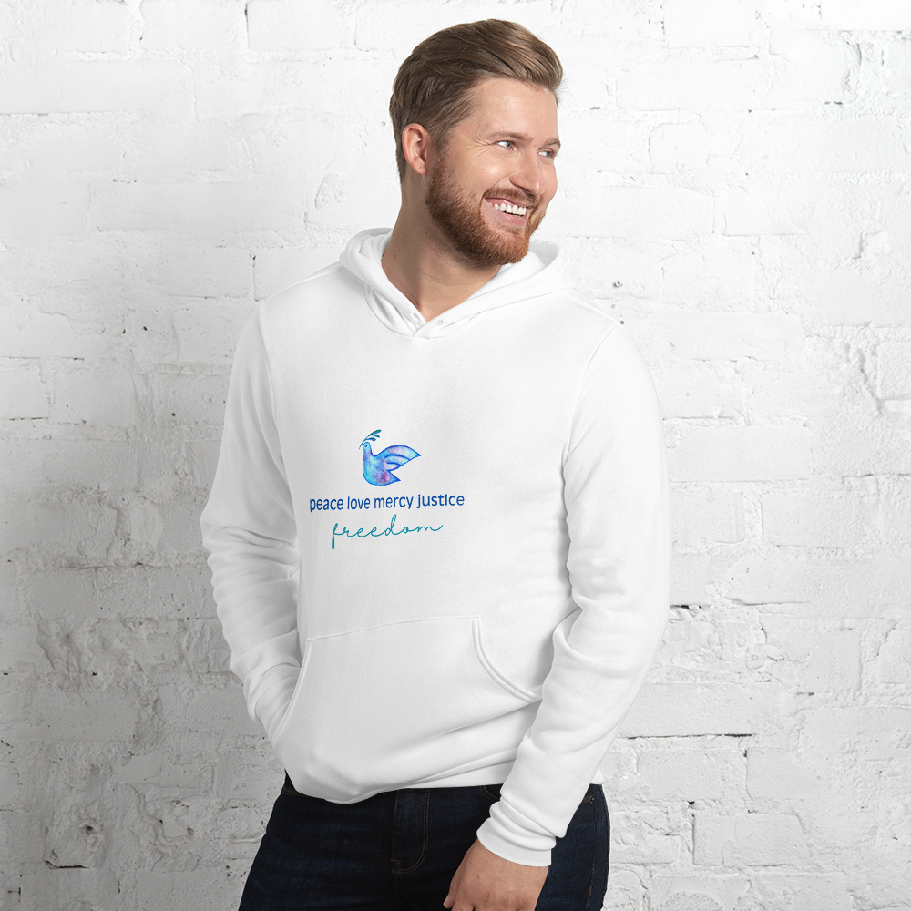 Five Values | Extra Soft Lightweight Hoodie - White, Sizes Small-2XL