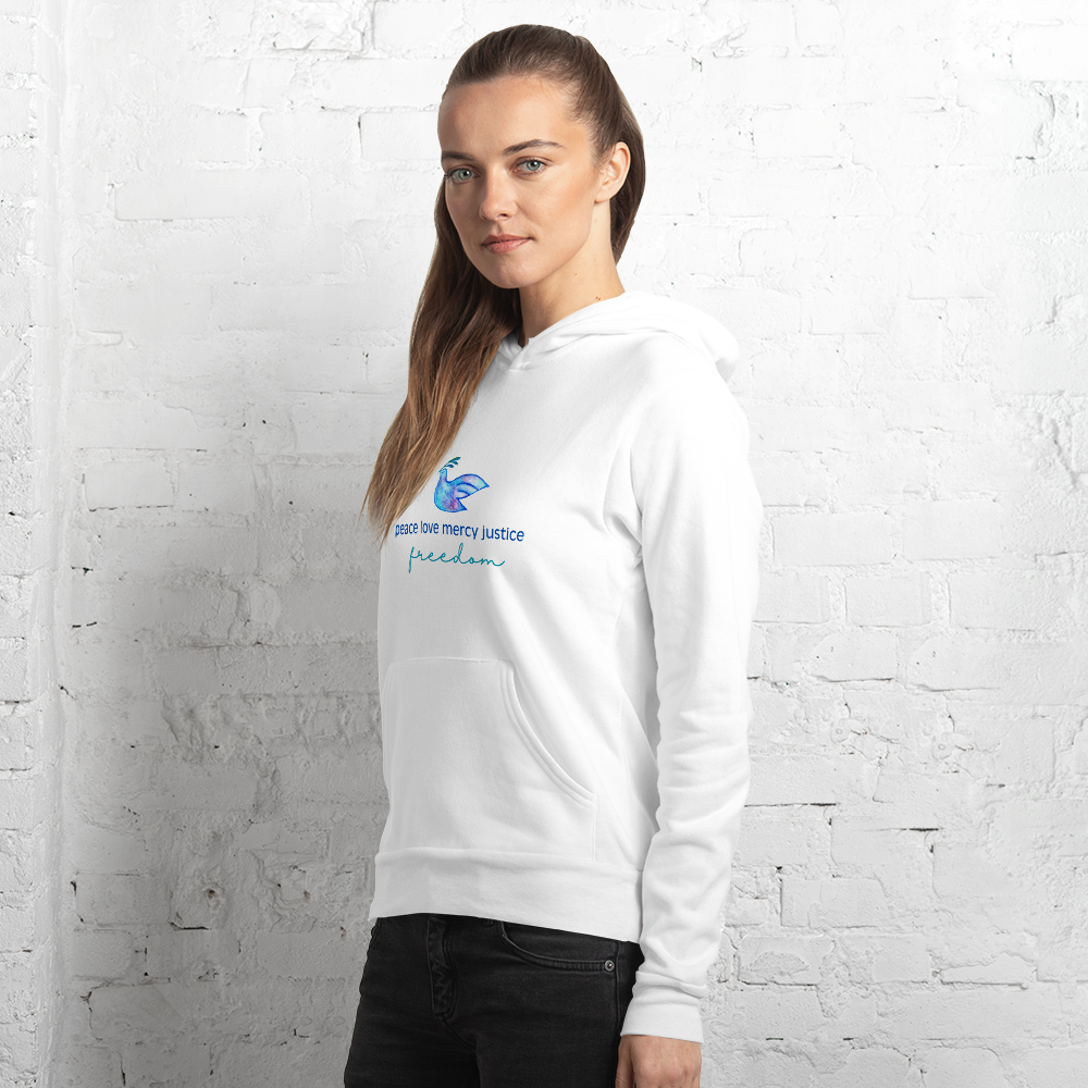 Five Values | Extra Soft Lightweight Hoodie - White, Sizes Small-2XL