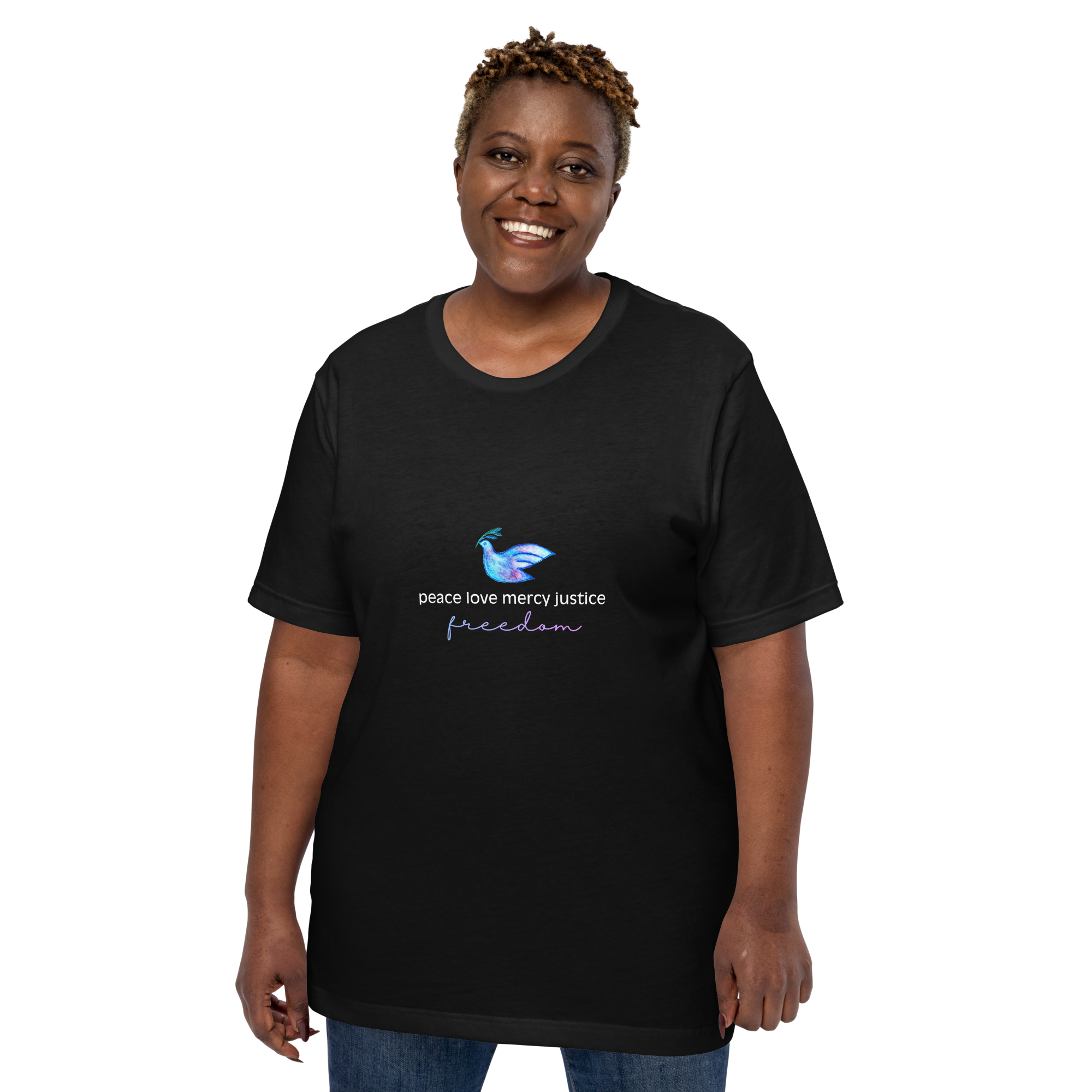 Five Values | Lightweight Cotton T-Shirt - Black, Sizes XS-5XL