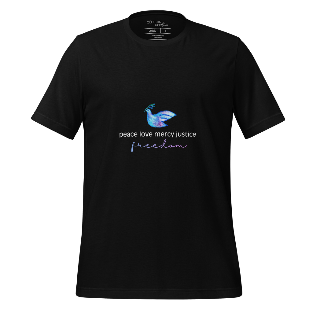 Five Values | Lightweight Cotton T-Shirt - Black, Sizes XS-5XL