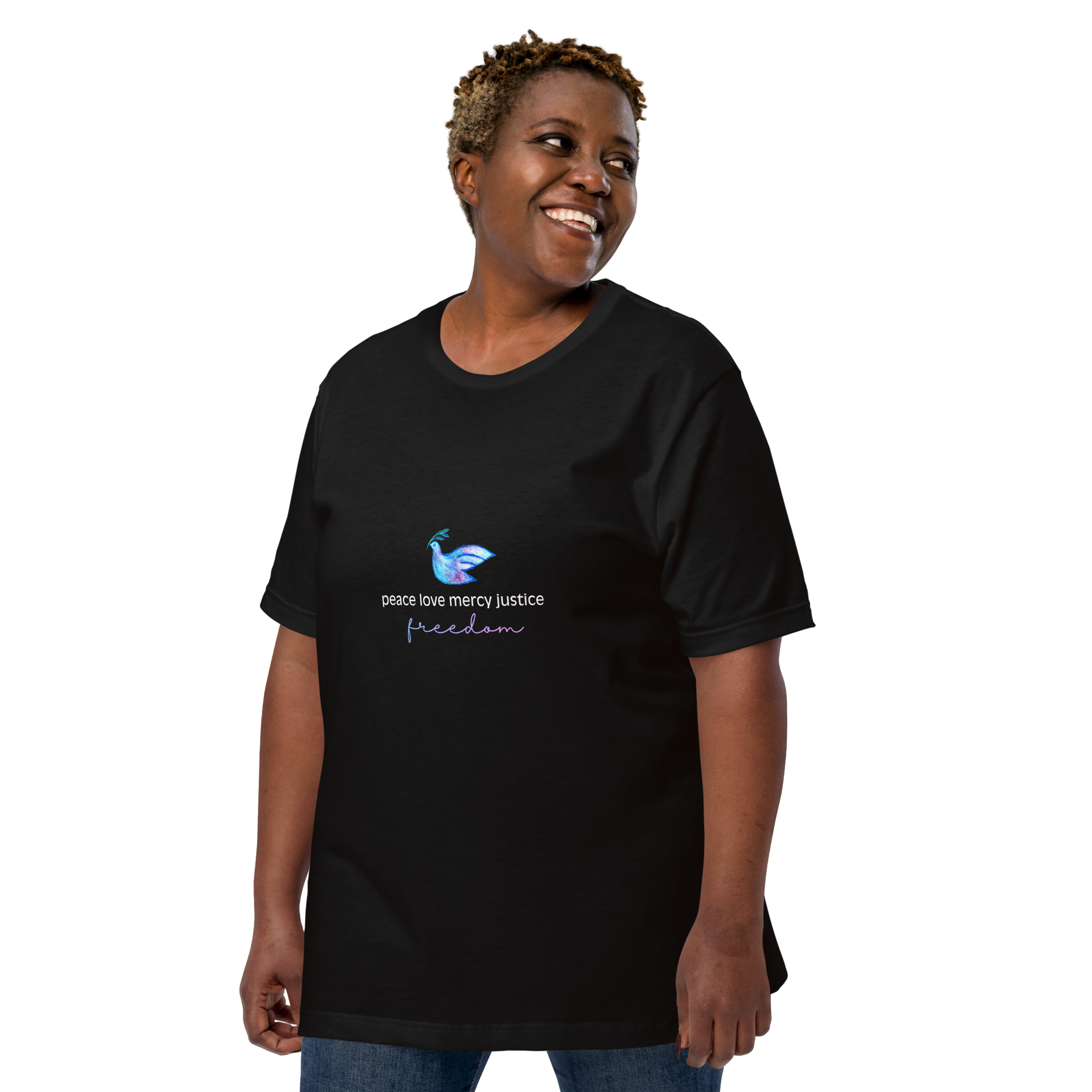 Five Values | Lightweight Cotton T-Shirt - Black, Sizes XS-5XL