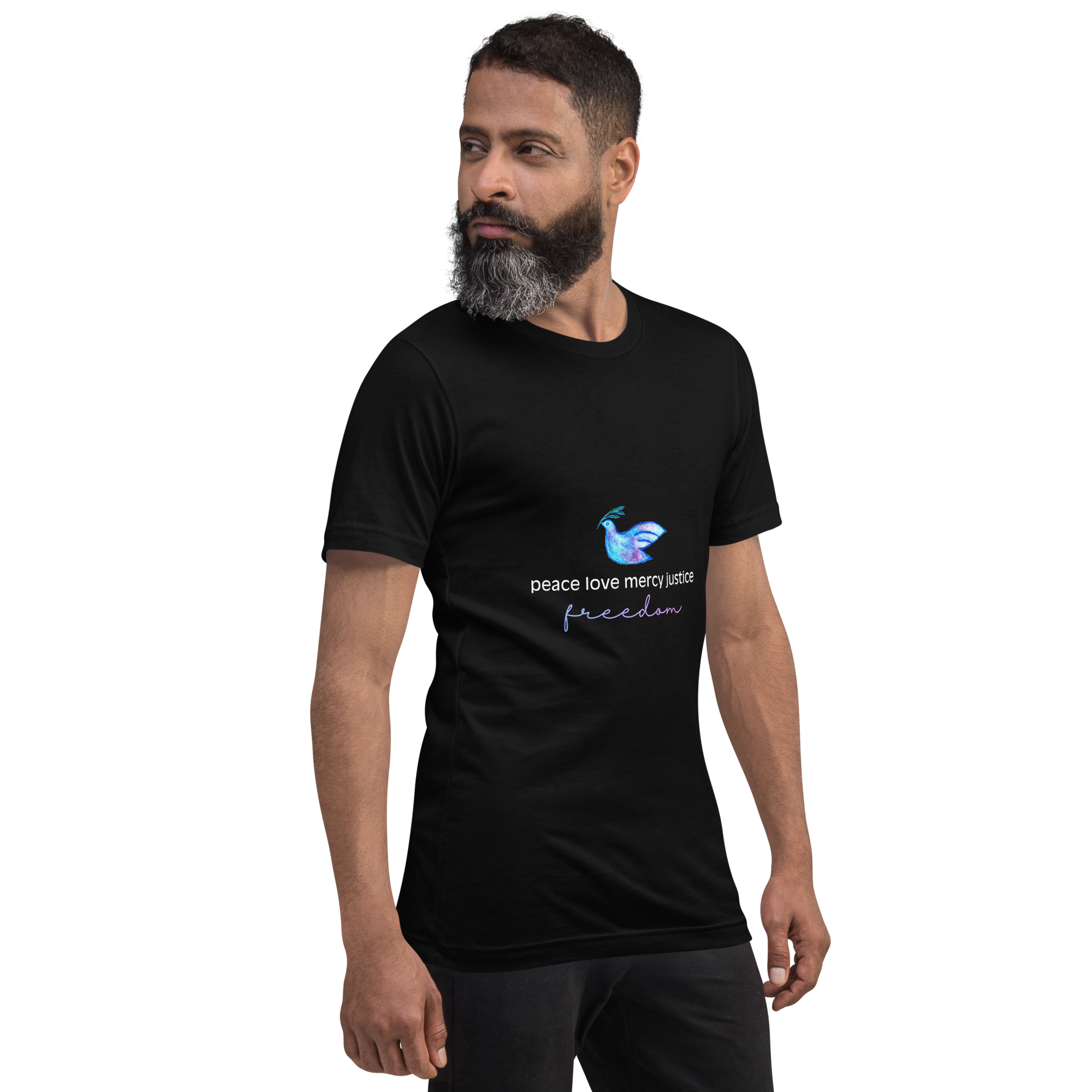 Five Values | Lightweight Cotton T-Shirt - Black, Sizes XS-5XL