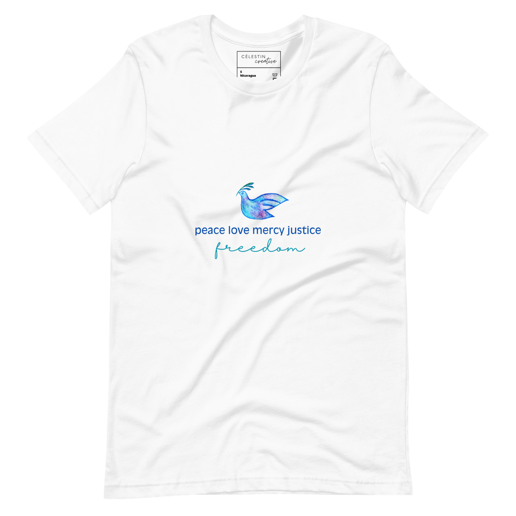 Five Values | Lightweight Cotton T-Shirt - White, Sizes XS-5XL