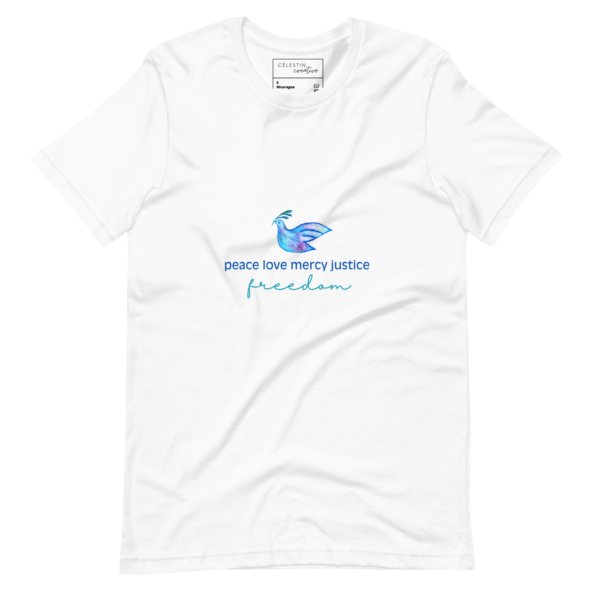 Five Values | Lightweight Cotton T-Shirt - White, Sizes XS-5XL