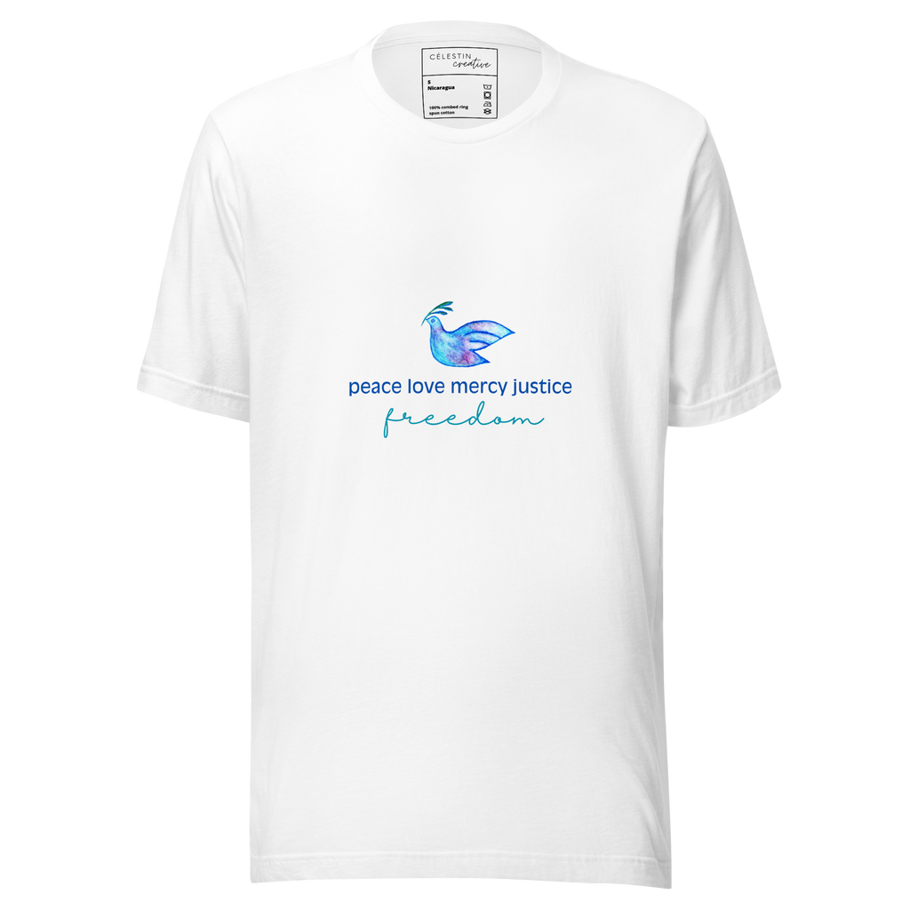Five Values | Lightweight Cotton T-Shirt - White, Sizes XS-5XL