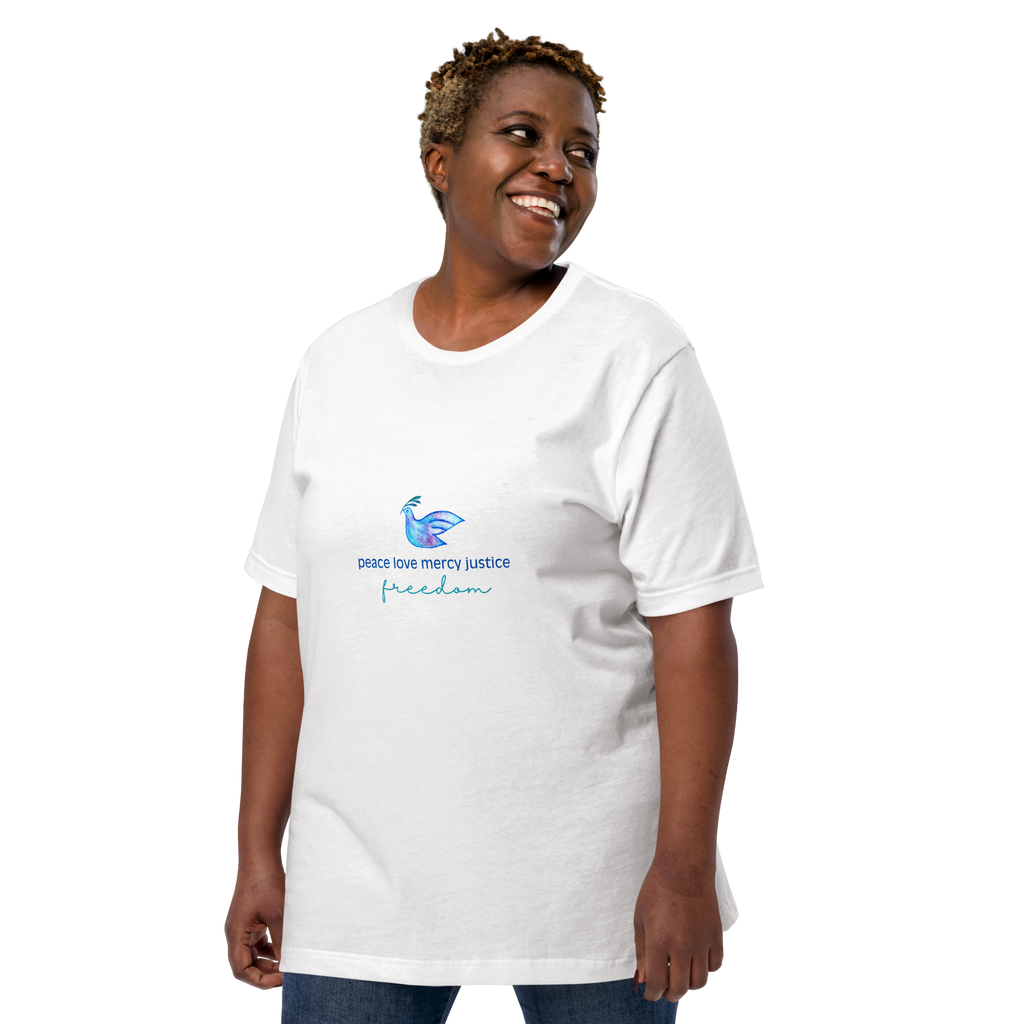 Five Values | Lightweight Cotton T-Shirt - White, Sizes XS-5XL